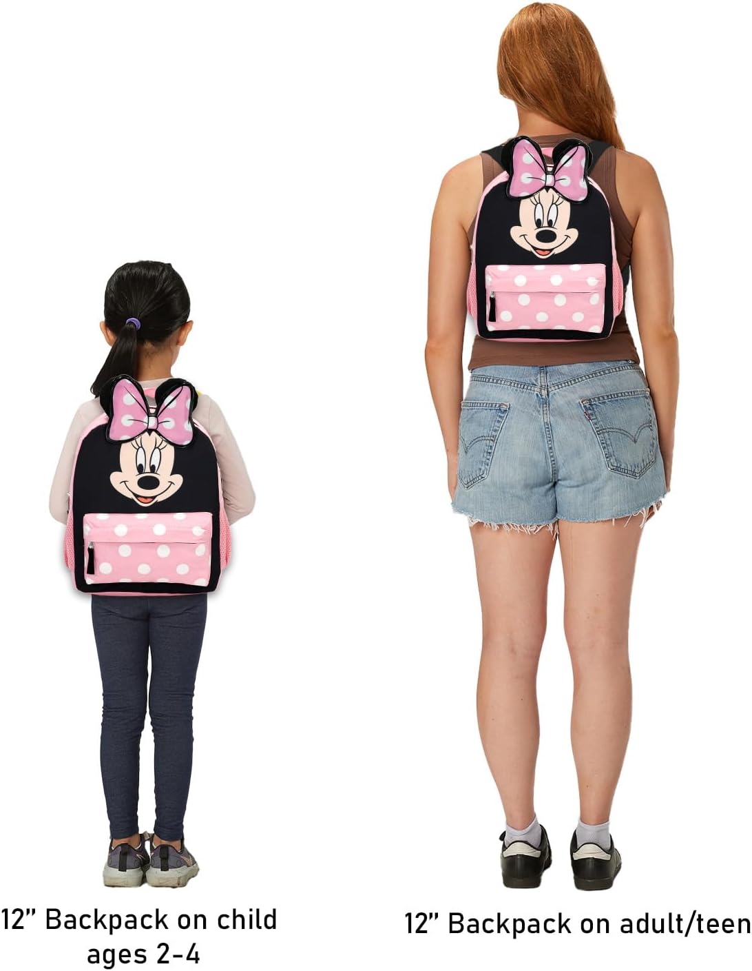 Disney Minnie Mouse Backpack for Girls Toddlers Kids - Bundle with 12" Preschool Toddler Backpack with Ears, Bow, and Stickers (Minnie Mouse School Supplies) - Image 6