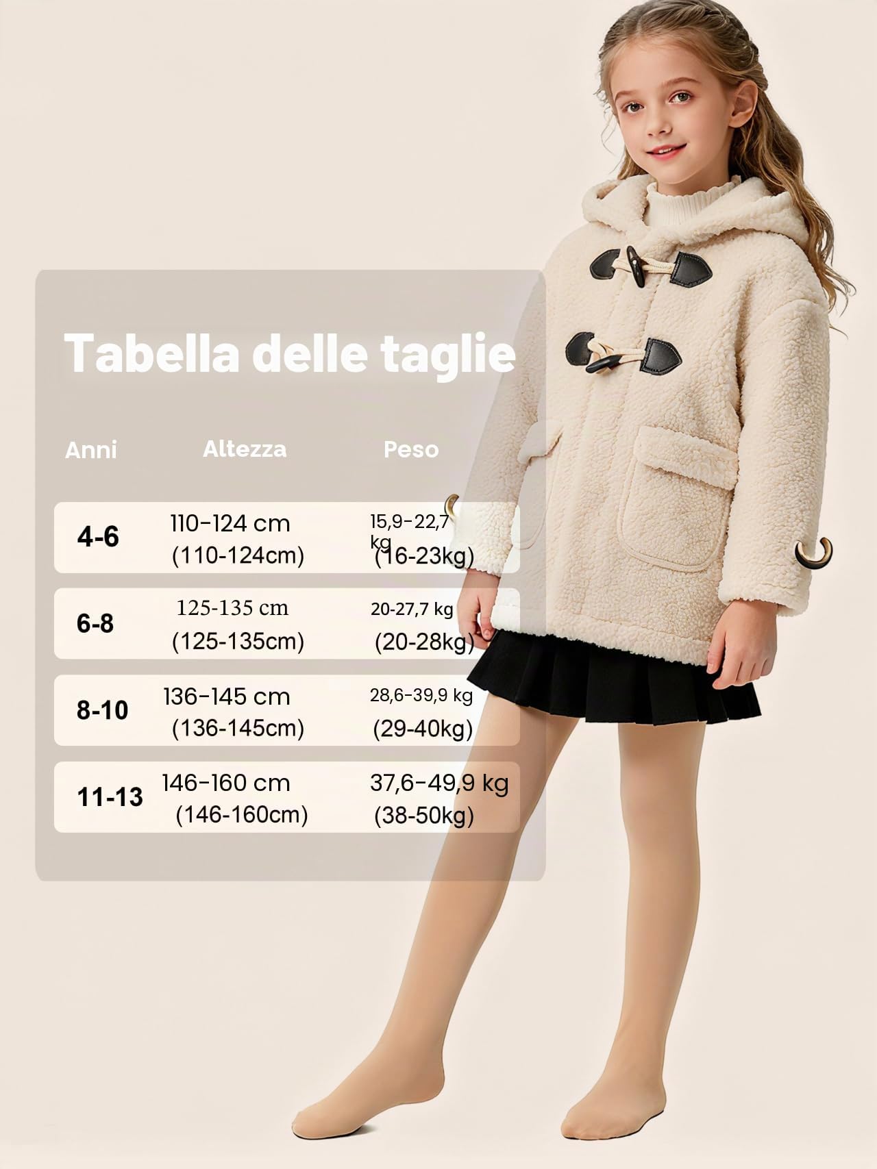HeyUU Collant termici da ragazza, leggings imbottiti, per danza classica, invernali, caldi, termici