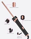 Fer à friser 3/8 po, baguette à friser de 9 mm pour des boucles en spirale serrées | Fer à friser mini en céramique avec double tension, gant résistant à la chaleur et température réglable, parfait pour les cheveux courts et longs et les voyages