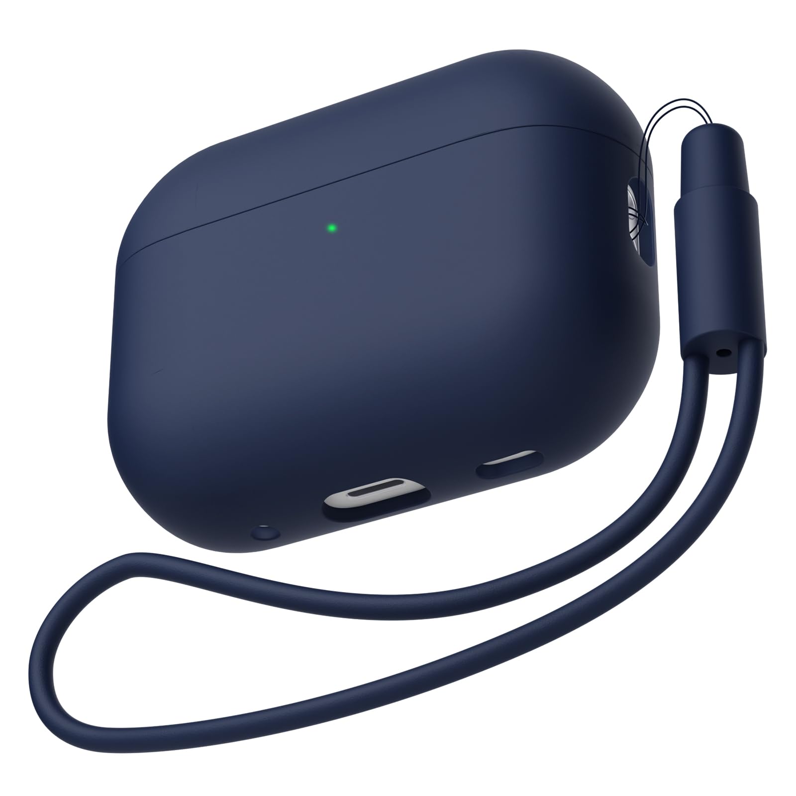 Funda Silicona Compatible con AirPods Pro 2.ª Generación, Ultradelgada Fundas Protectora de Silicona para AirPods Pro 2.ª Generación 2022, LED Visible Frontal, Azul Oscuro - 3