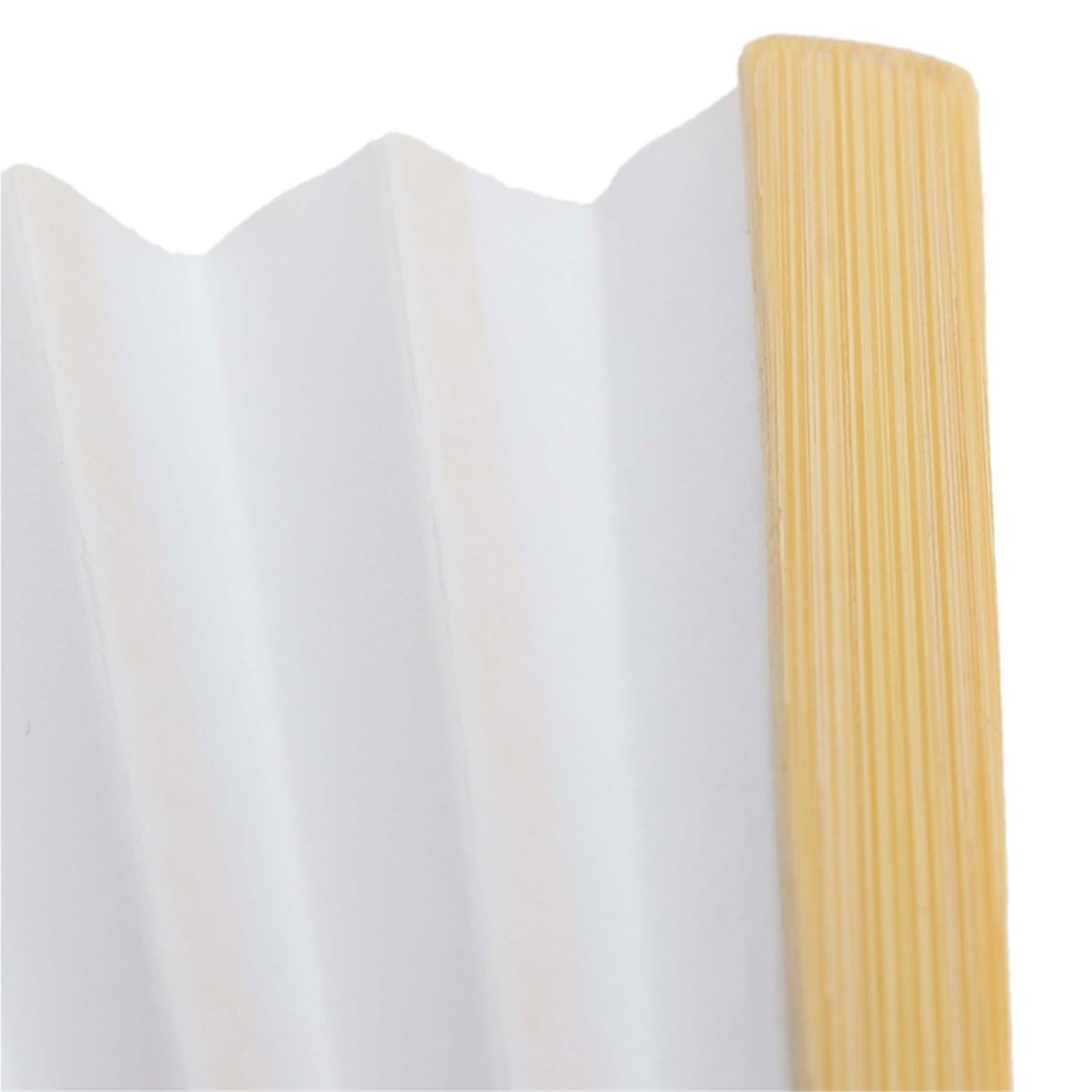 Abanico Plegable para Mujer, For caligrafía Pintura práctica Boda 1-50 Piezas(White-1pc)