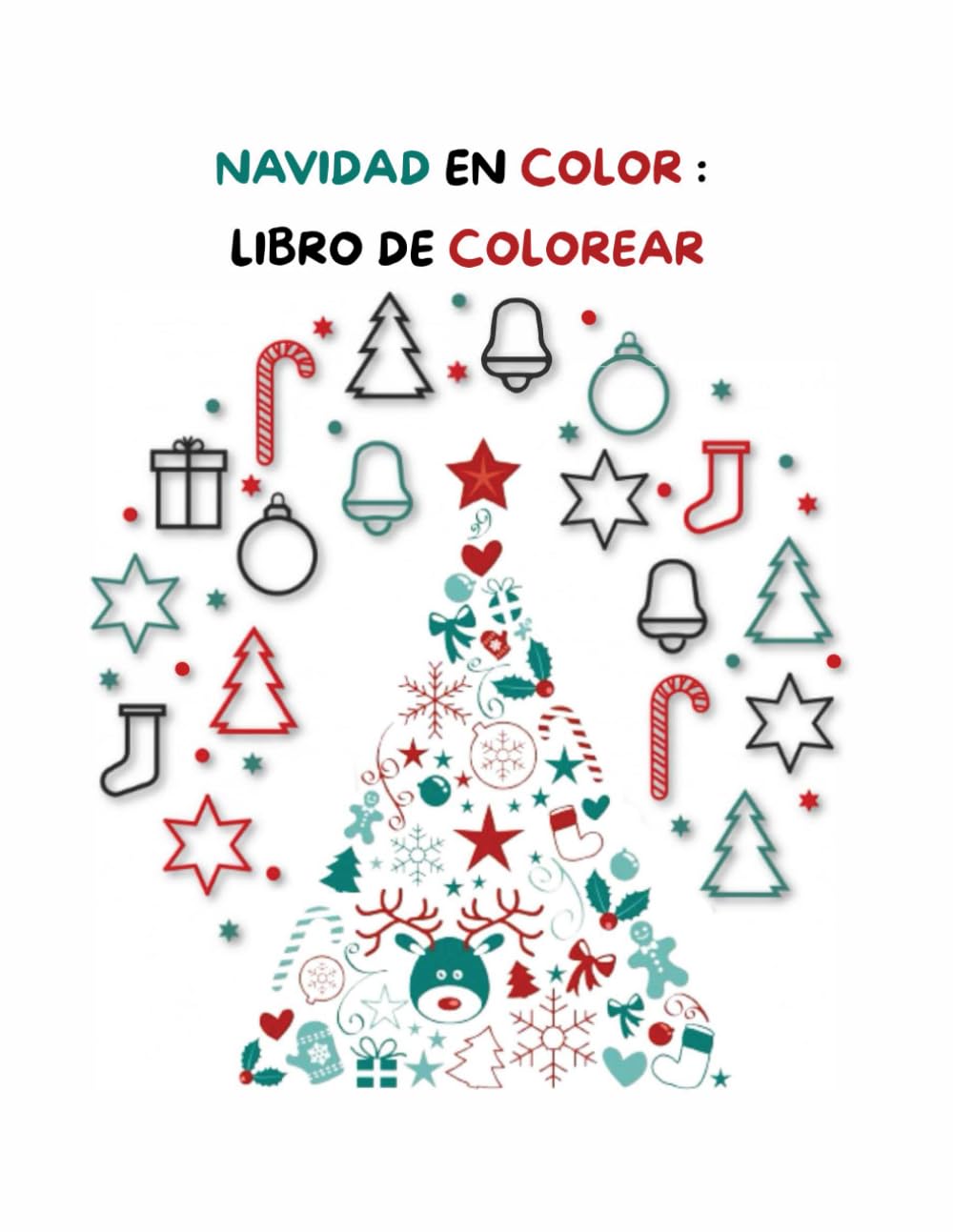 Navidad en color: Libro para colorear