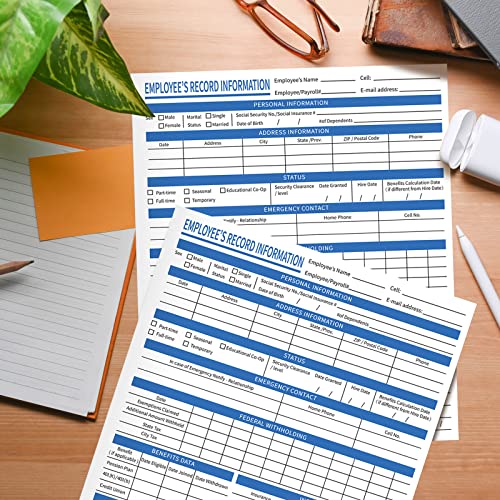 Employee Record Folders Employee File Folders 9.5 X 11.5 Inches Personnel Record Organizer For Company Office Recording Employee Confidential Info, Preprinted (25 Pcs) #TOP4