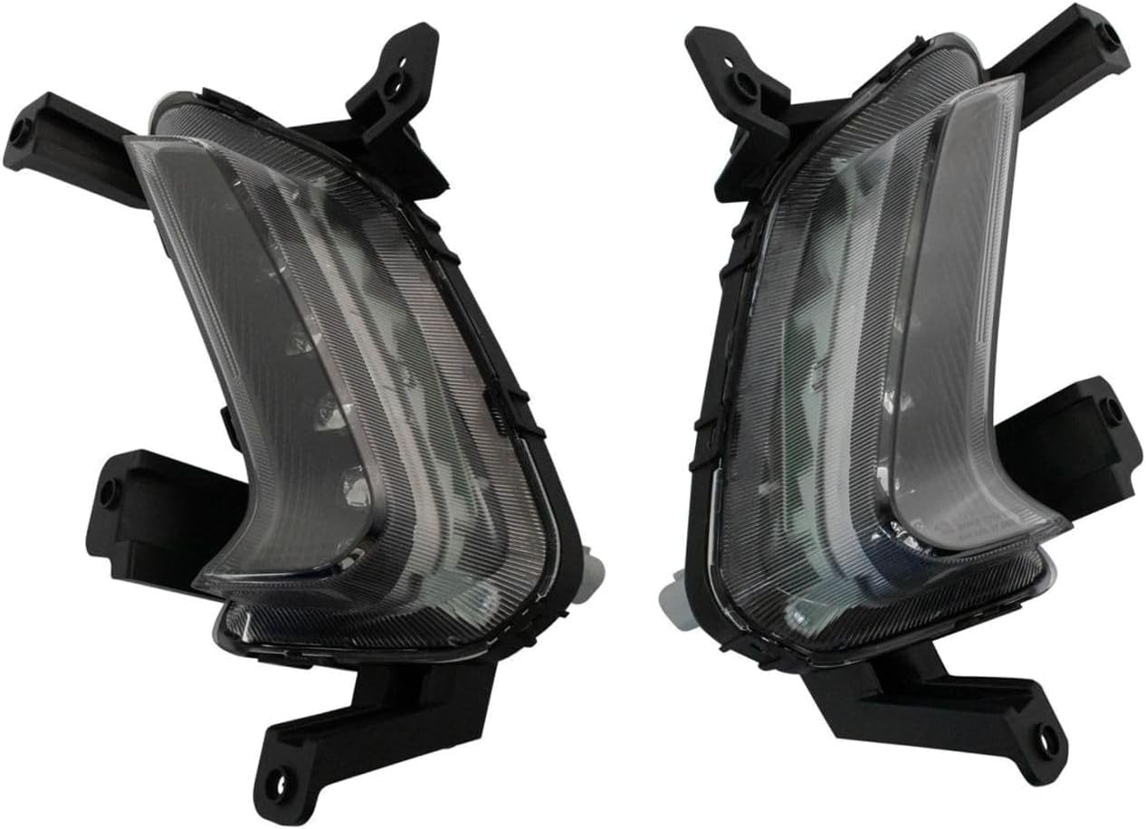 Fog Light Assembly DRL Running Lamp Pair Left Right Sides 2 Piece for Hyundai for Elantra Eco/GL/GLS/L/LE/Limited Tech/SE/Value Edition 2017-2018