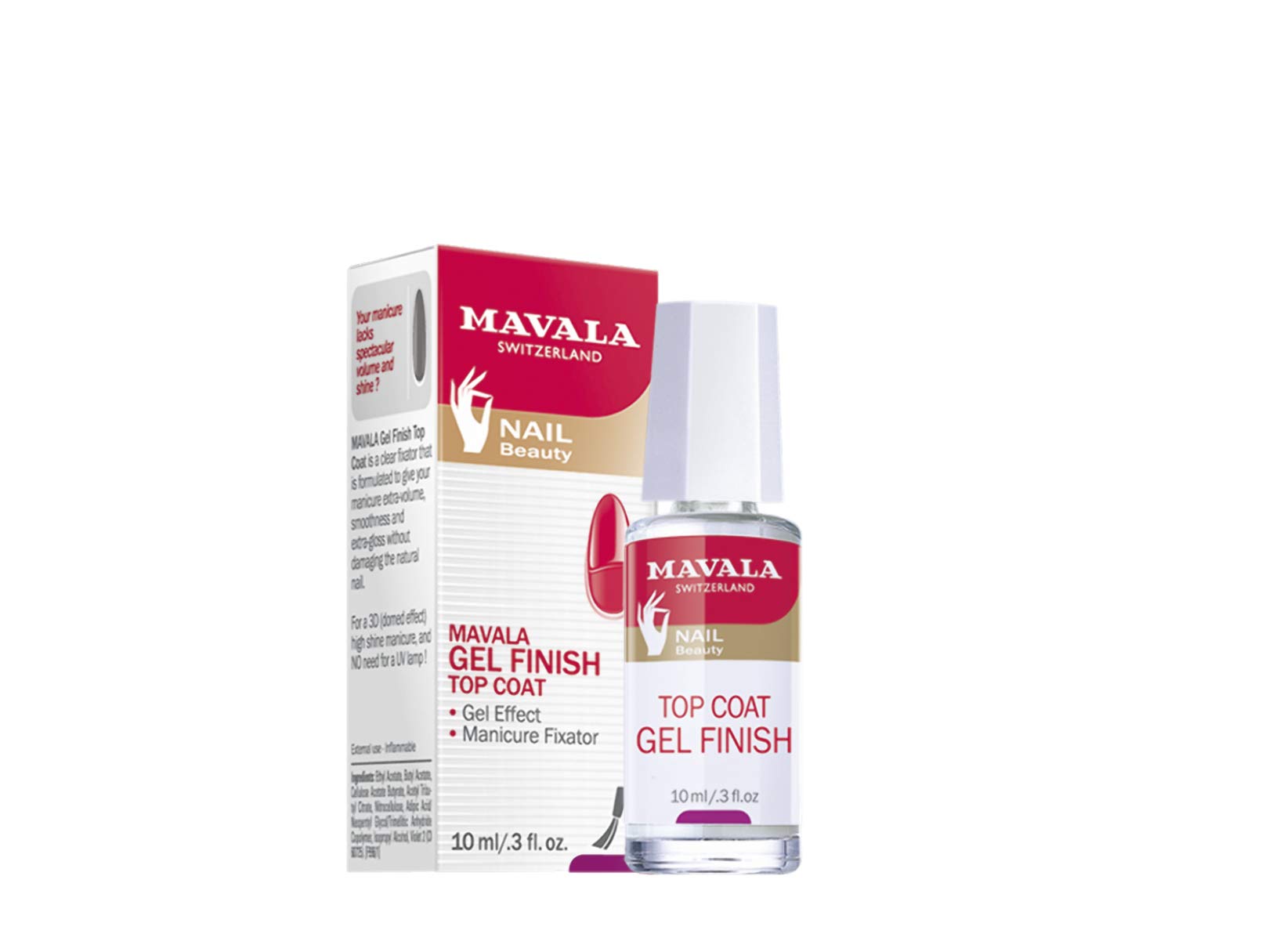MAVALASwitzerland Gel Finish Top Coat -10ml/0.3oz