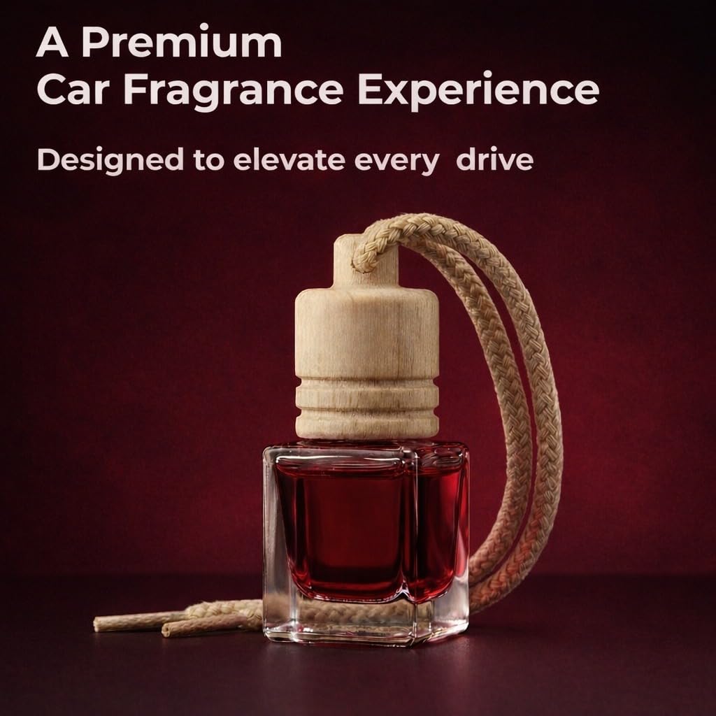 Velvor Car Air Freshener Wooden Diffuser 5ml – Made in France Hanging Car Perfume, Sweet Fruity Aroma, Long Lasting Wooden Cap Diffuser Up to 60 Days, Plastic-Free Packaging (Cherry) — view 2