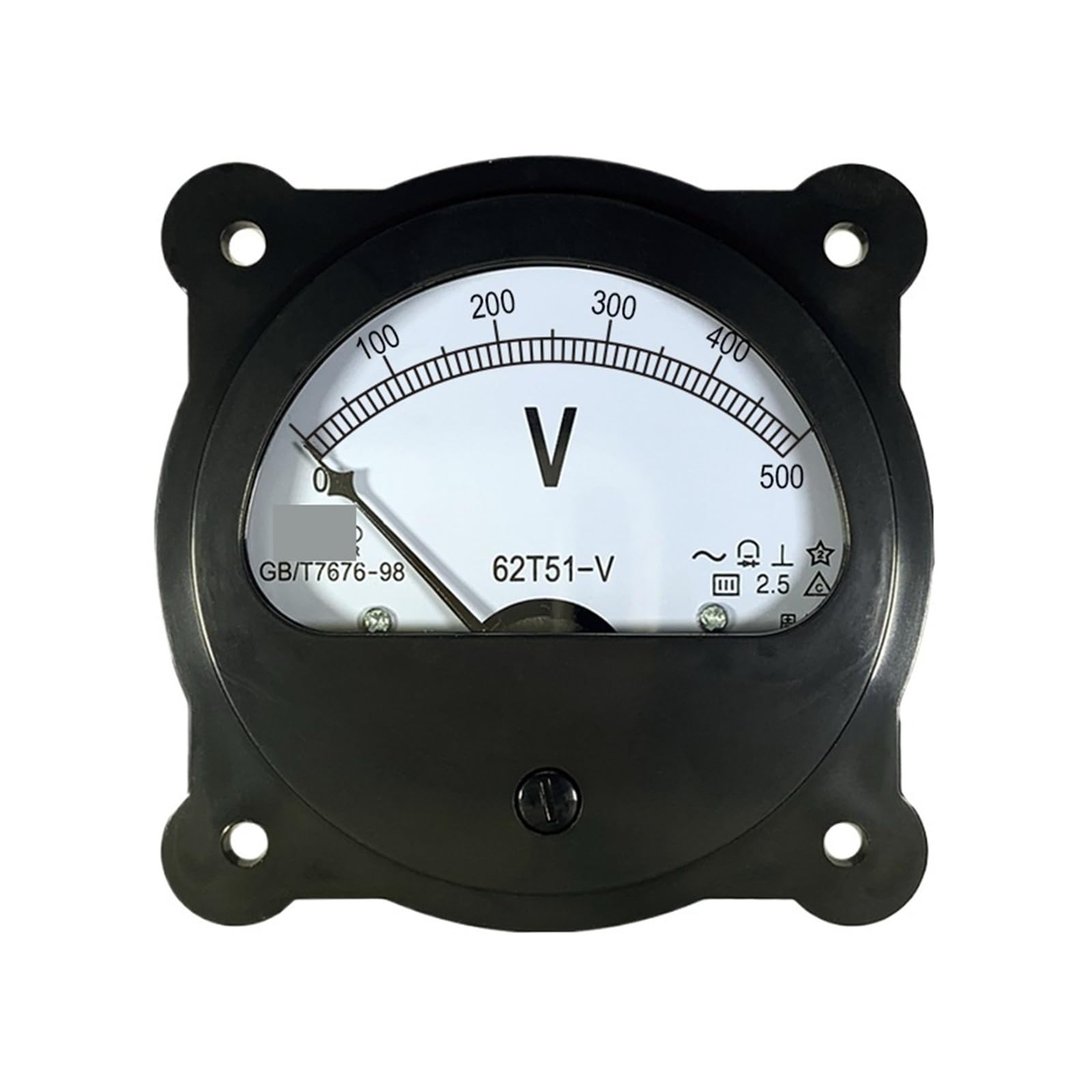 Woltomierz AC 62T51, częstotliwościomierz 250 V 300 V 450 V 500 V 600VZ 45-55 HZ 380 V 220 V, czarny okrągły miernik herców, wskaźnik morski (AC 100V)