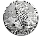 2013 Canadian $20 for $20 Fine Silver Coin-Wolf