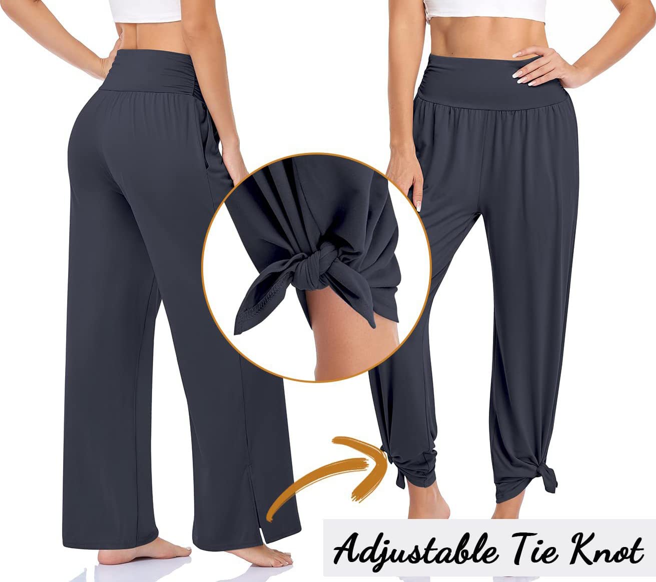 Cegerne Pantaloni da Yoga a Fessura a Vita Alta da Donna Pantaloni della Tuta Larghi Elasticizzati Pantaloni Sportivi Activewear