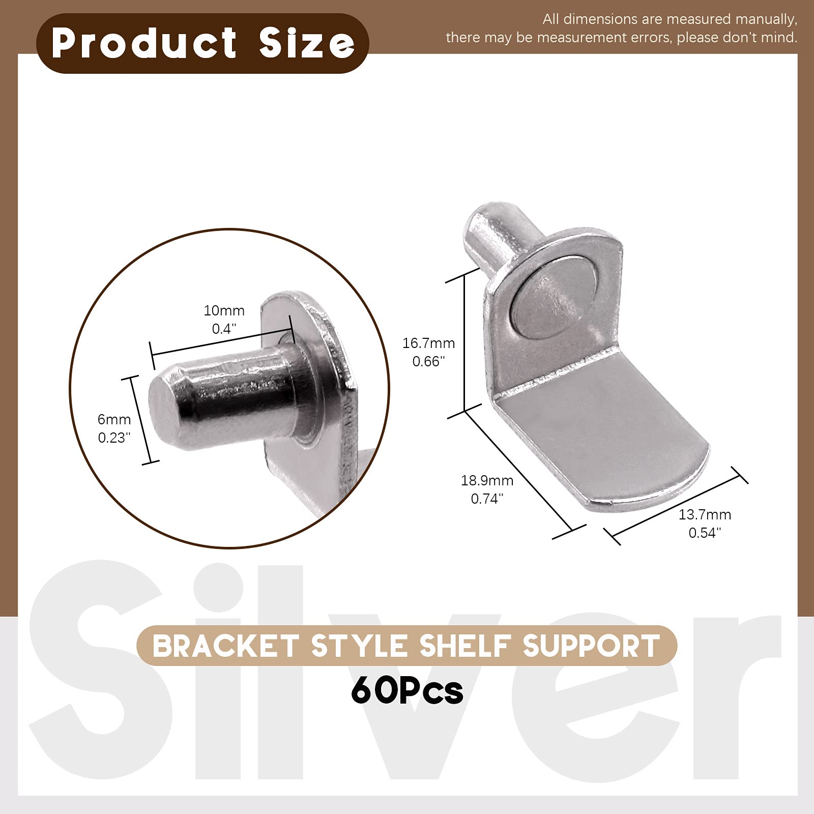 Cabinet Shelf Pegs 40-Piece 1/4 Inch Shelf Pegs & L-Shaped Bracket ...