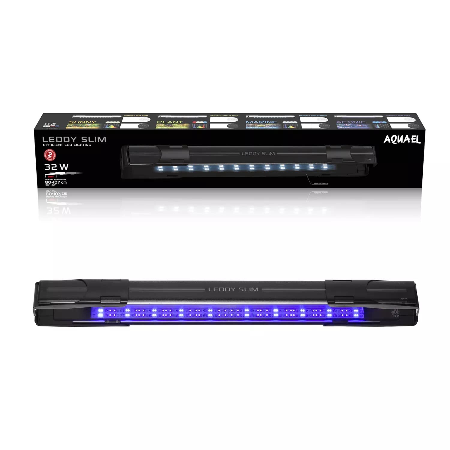 AQUAEL Leddy Slim 32W ACTINIC NEGRO 2.0