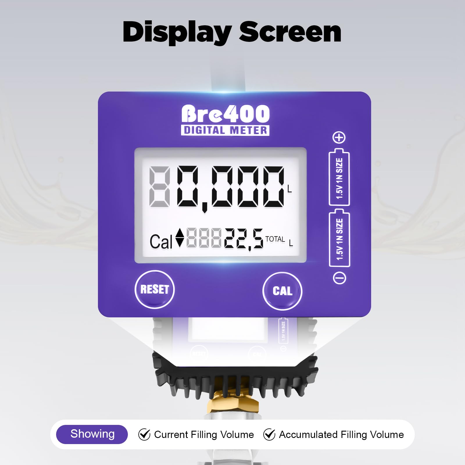 Distributeur d'huile, de liquide, d'air, de moteur, essence, numérique, soupape de commande, buse avec écran LCD, pression de travail de 45 bars, pour huile de moteur industrielle, diesel