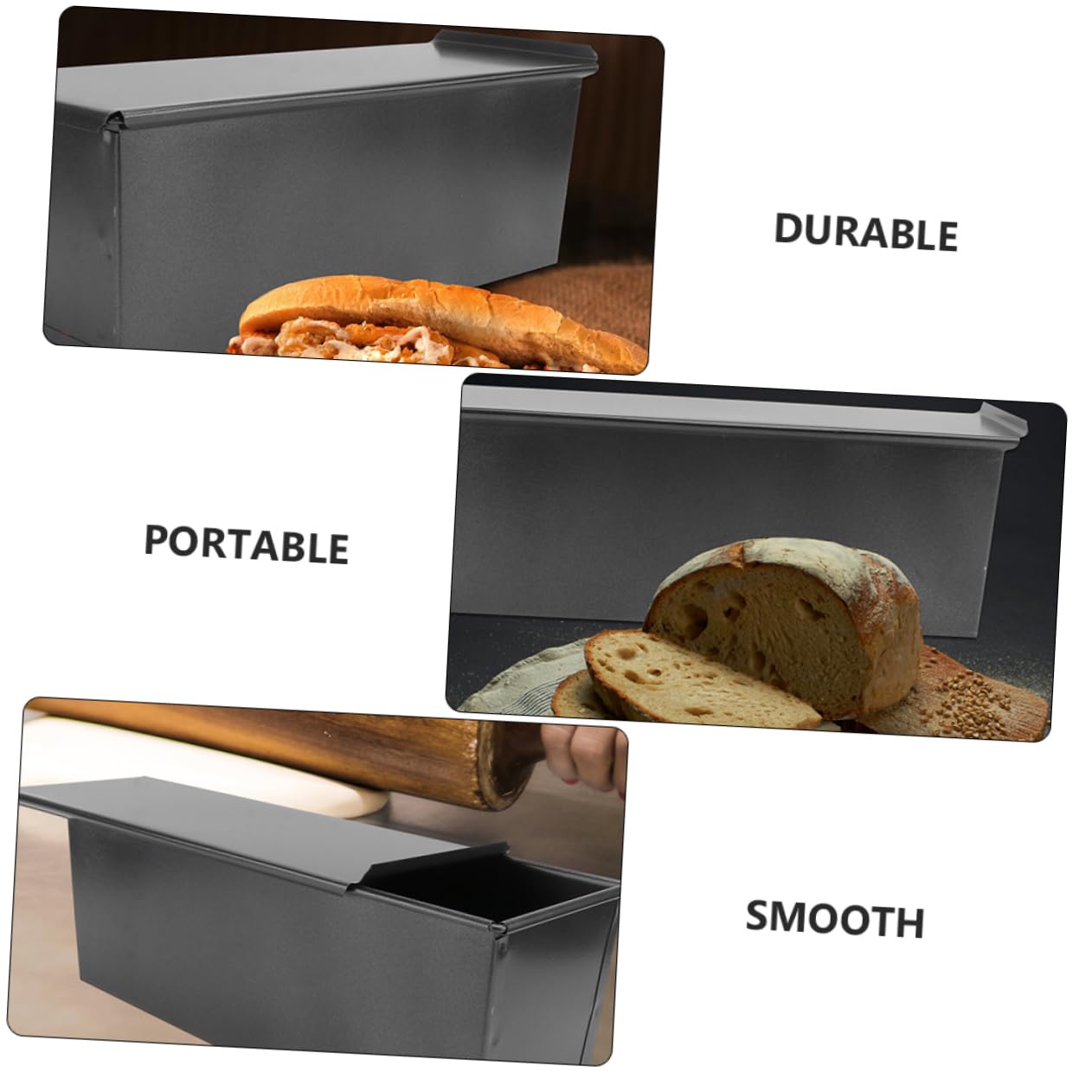 Zerodeko Non-stick Toastbackform Mit Deckel Antihaftbeschichtete Kastenform Für Diy Kuchen Brot Toast Backen Küchenzubehör Leichte Reinigung Langlebig