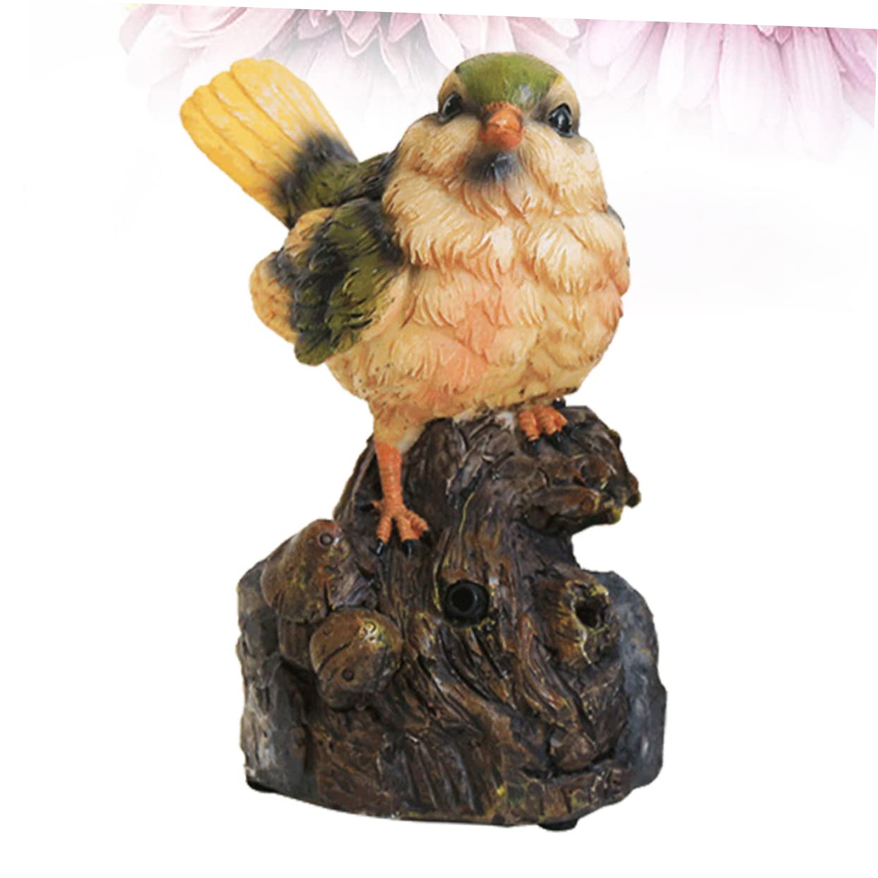 Figura Uccellino Realistico da Giardino in Resina con Suono Naturale