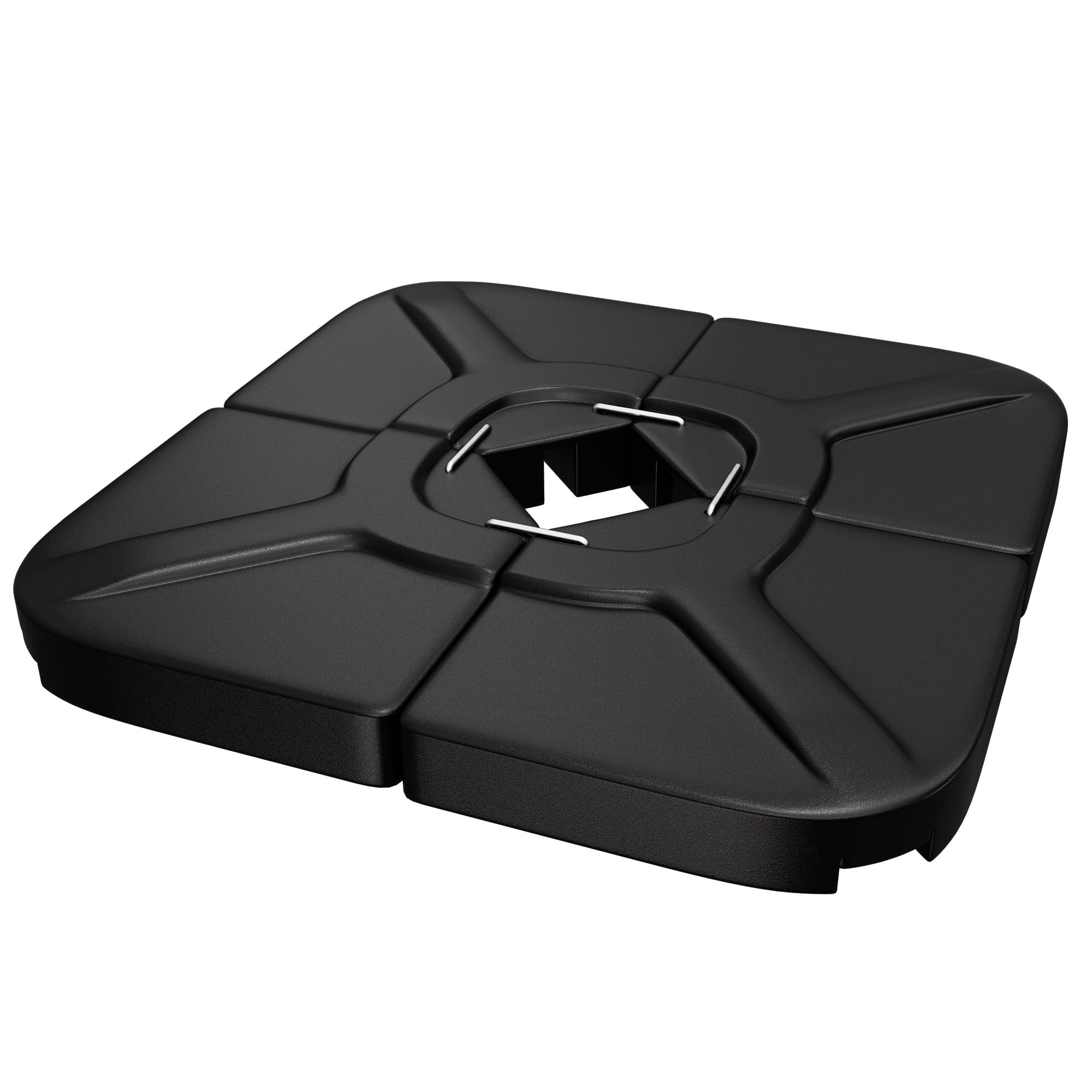 areshark 4-piece heavy duty umbrella base, 290lbs fillable umbrella base for offset cantilever umbrella, patio umbrella base for garden, pool, deck, backyard