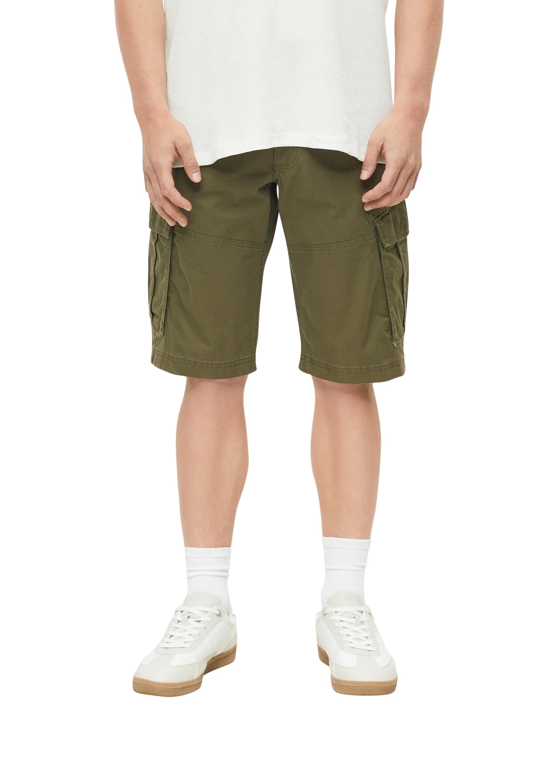 s.Oliver Men's Cargo Bermuda Shorts 2181196, Green, XXL