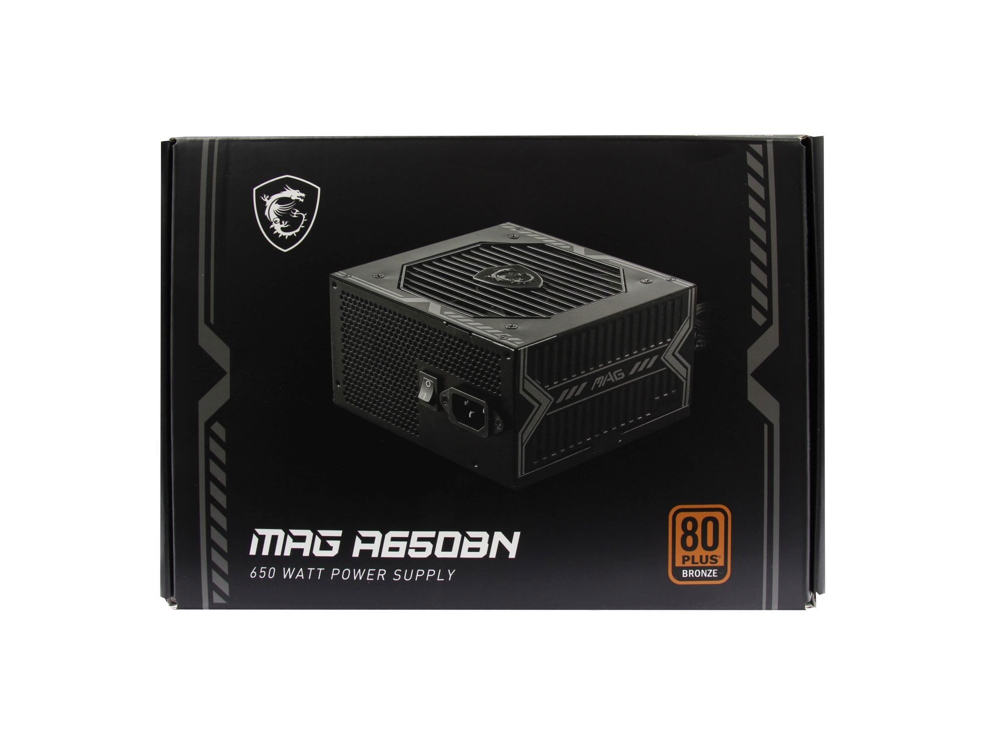 MSI mag A650BN Original Fuente de alimentación del Ordenador de sobremesa 650 vatios mag A650BN | para MAG Codex 5 12TC/12TG/12TD (MS-B930), Infinite 10SH (MS-B915), 10SI (MS-B915), 10TG (MS-B915)