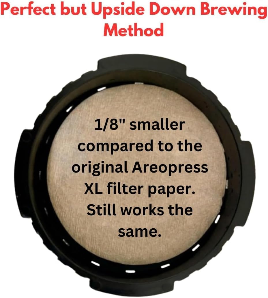 400x - Compatible with AeroPress XL – Reusable Unbleached Paper Coffee Filters, Natural & Vegan Replacement - Slightly smaller old stock hence price