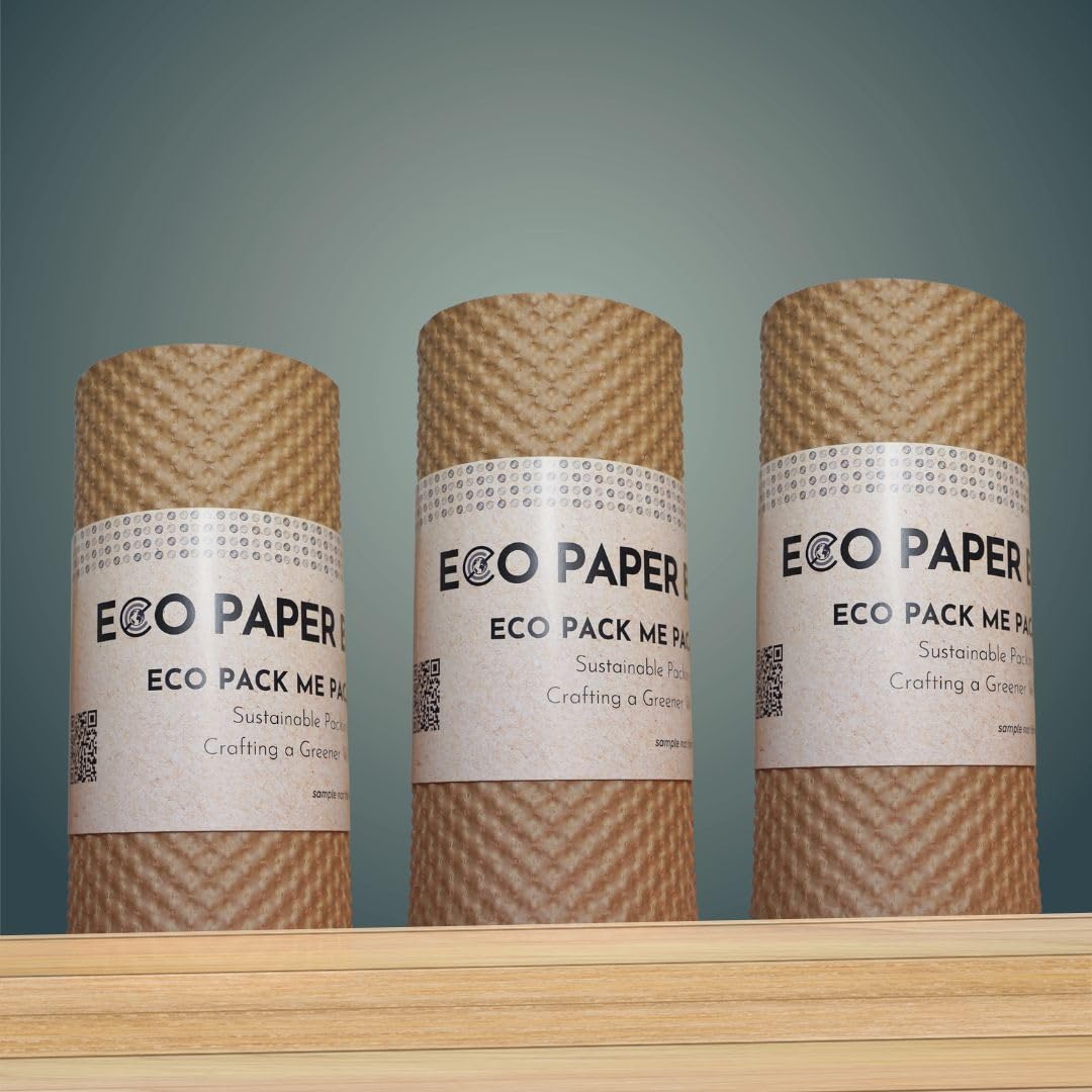 ECO PACK ME PACKAGING LLCEco Paper Bubble Wrap | 30cm x 20m | Sustainable Packaging Solution for Safe Shipping and Environmentally Conscious Handling | Recyclable Alternative for Plastic Bubble