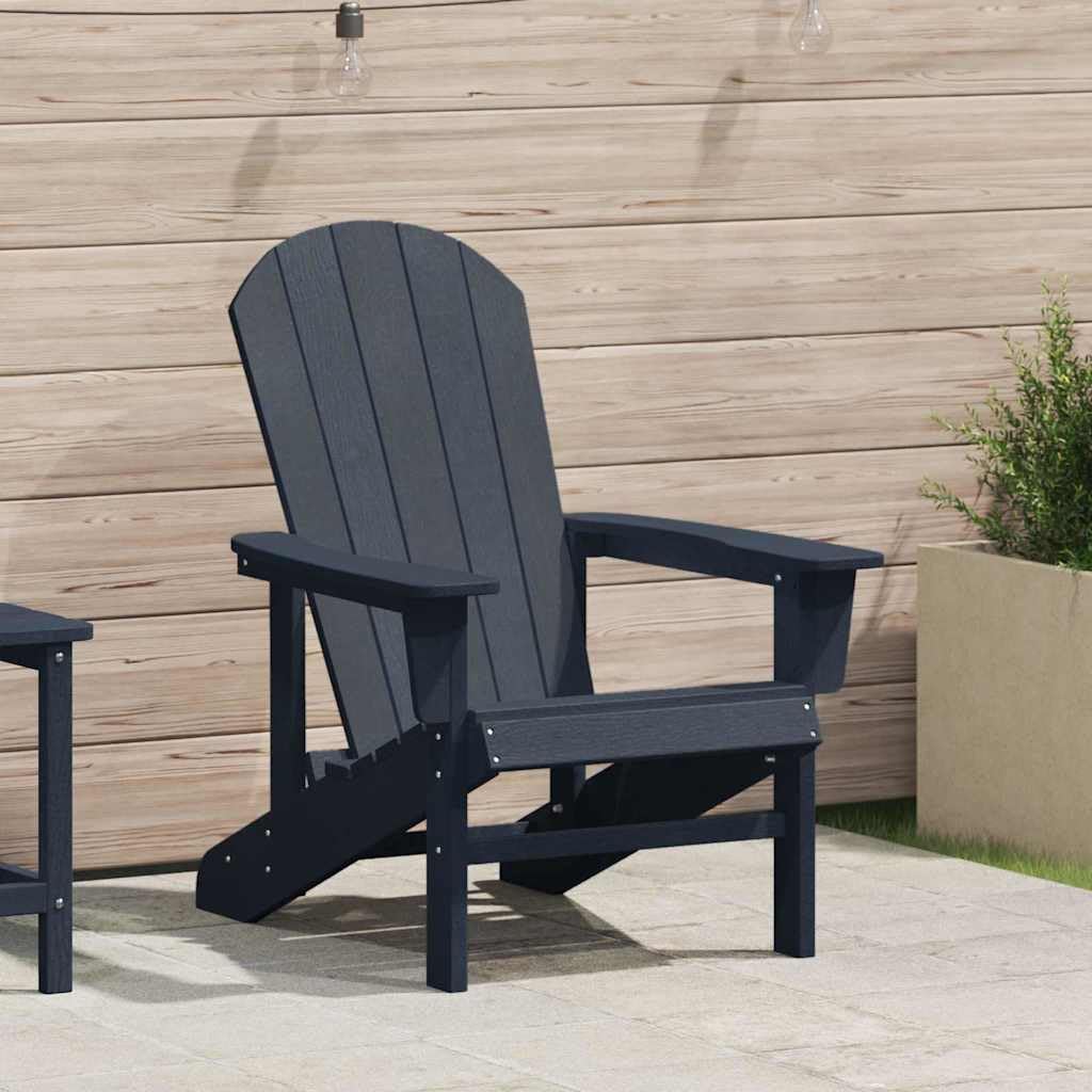 Fotel Adirondack Granatowy 82x74x92cm HDPE Ogrodowy Krzesło z Podłokietnikami Tarasowy Siedzisko 36cm 110kg