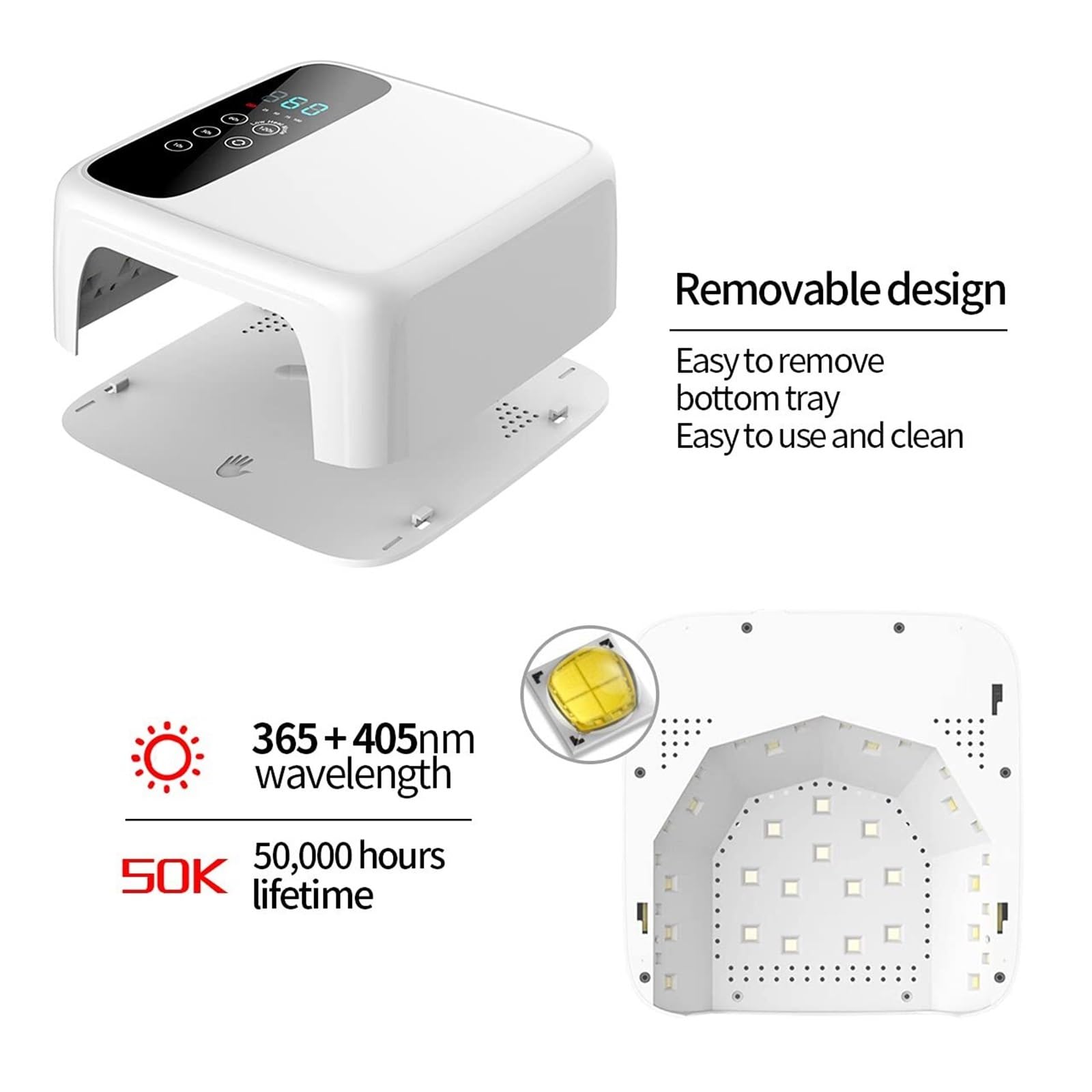 Lampa UV do Paznokci, Lampa LED UV do paznokci bezprzewodowa lampa Led do paznokci UV 72W akumulator 15600mAH profesjonalna suszarka do paznokci żelowych lakier do paznokci lampa Curling,Dla domu i s