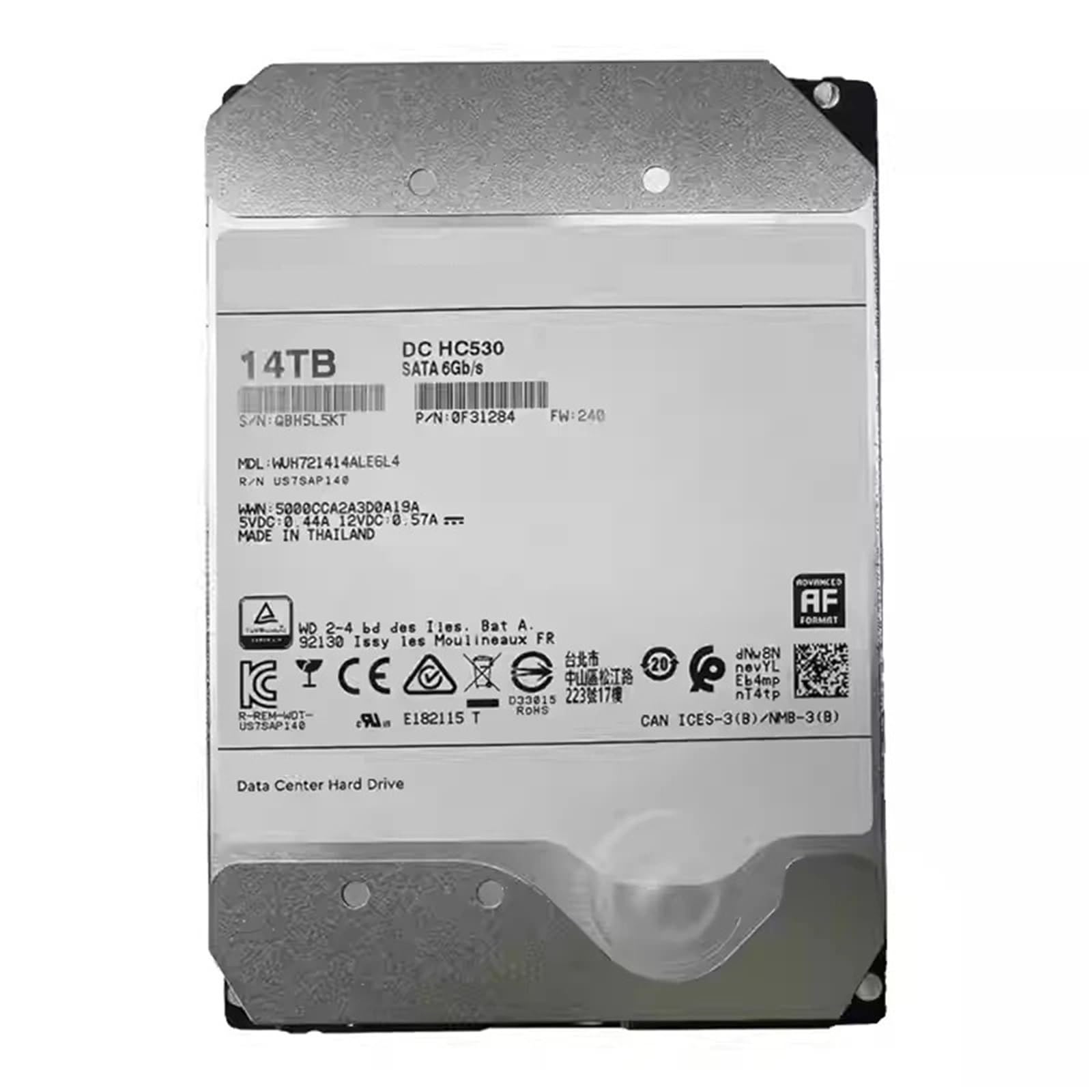 Dysk twardy DC HC530 HDD 14 TB Server Enterprise 0 Power On WUH721414ALE6L4 dysk twardy 14T do chmury i serwera Nas