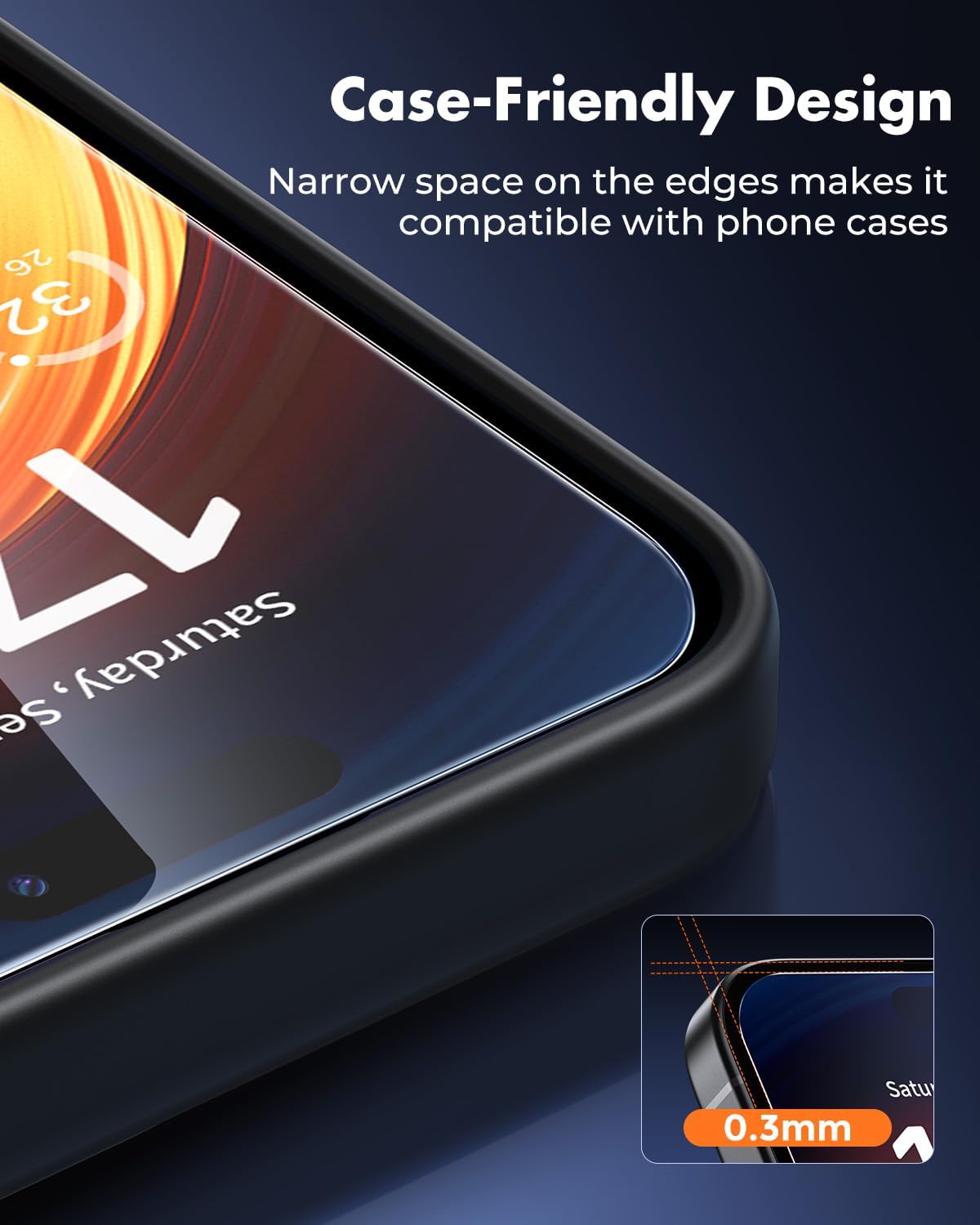 UNBREAKcable 2-Pack Screen Protector for iPhone 15, Double Shatterproof Tempered Glass [Easy Installation Frame] [9H Hardness] [99.99% HD Clear] [Case Friendly] for Apple iPhone 15 6.1 inch - Image 8