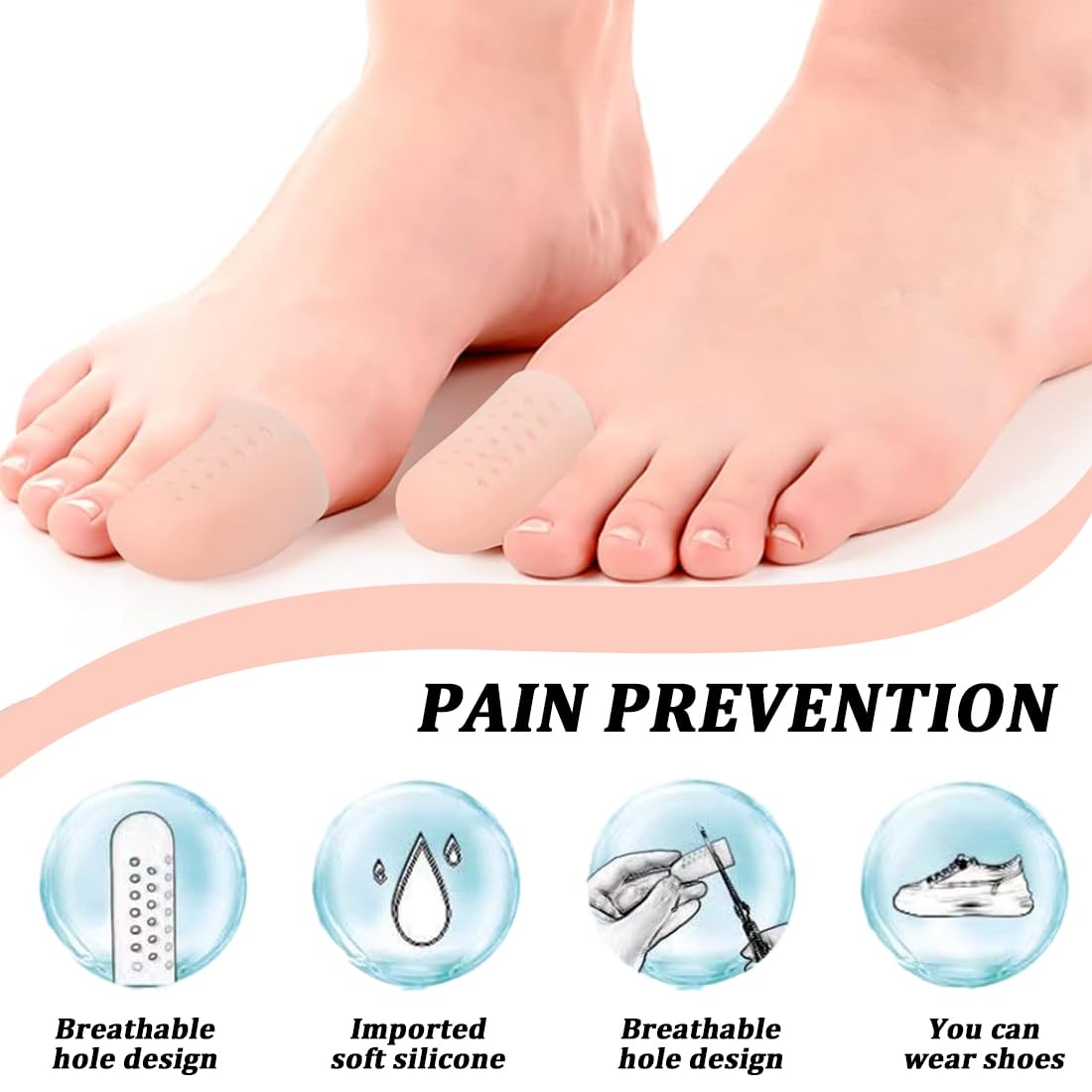 16 Pezzi Protezione Alluce, Copri Alluce Silicone, Proteggi Alluce, Copri Alluce Calli