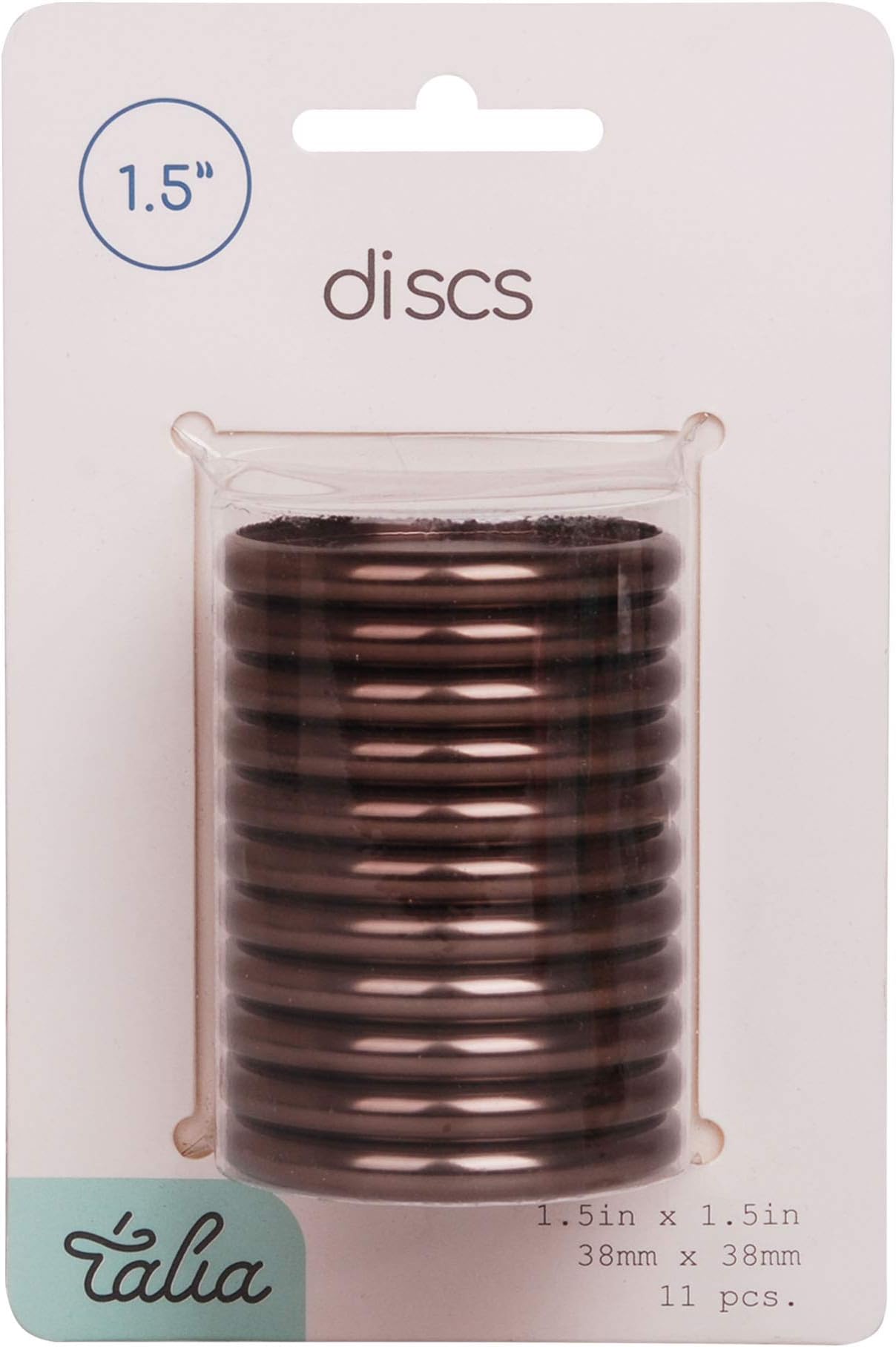 Talia Discbound, Metallic Discs, Copper, 11pk (1.5inch, 200 Pages)