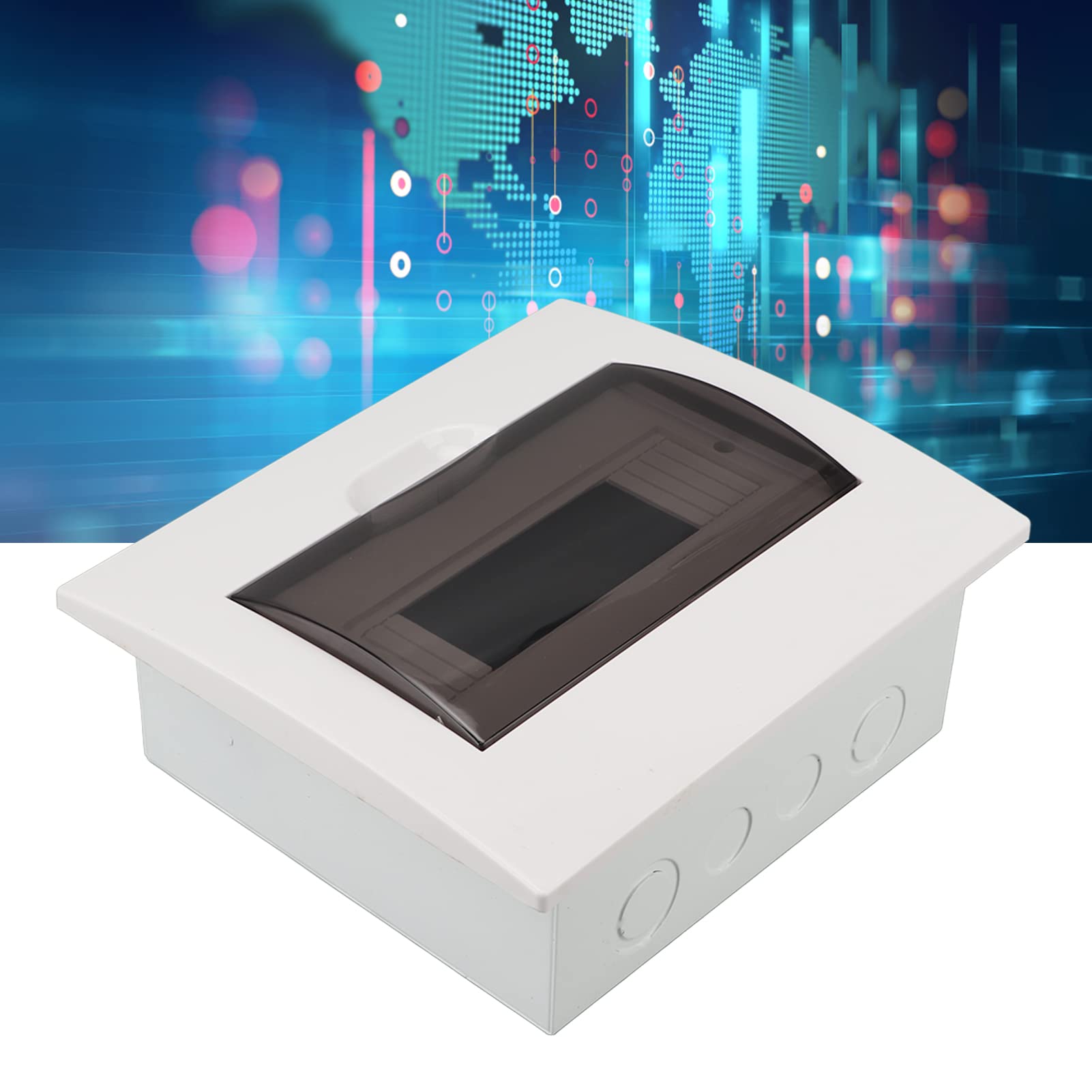 Caja de Distribución de 10 Vías Oculta con Cubierta Clara Riel DIN para la Protección del Interruptor Circuito, Diseño Fácil Hacer, Ideal para Hoteles y Centros Comerciales, Material Acero