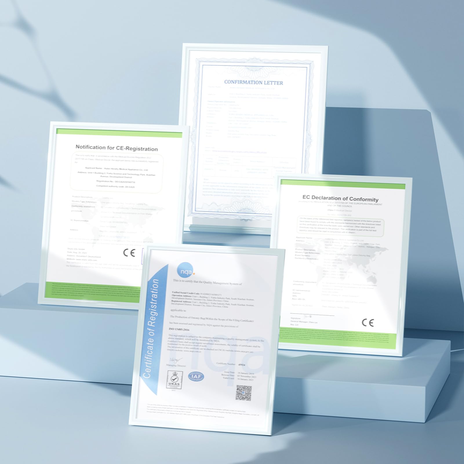 FDA Registered, 30 PCS Drainable Ostomy Pouches, One-Piece Colostomy Bags, 12” Big, Cut-to-Fit (2 1/4”), Dual-Layer Adhesives, Skin-Friendly, Sweat-Proof, Odor Control