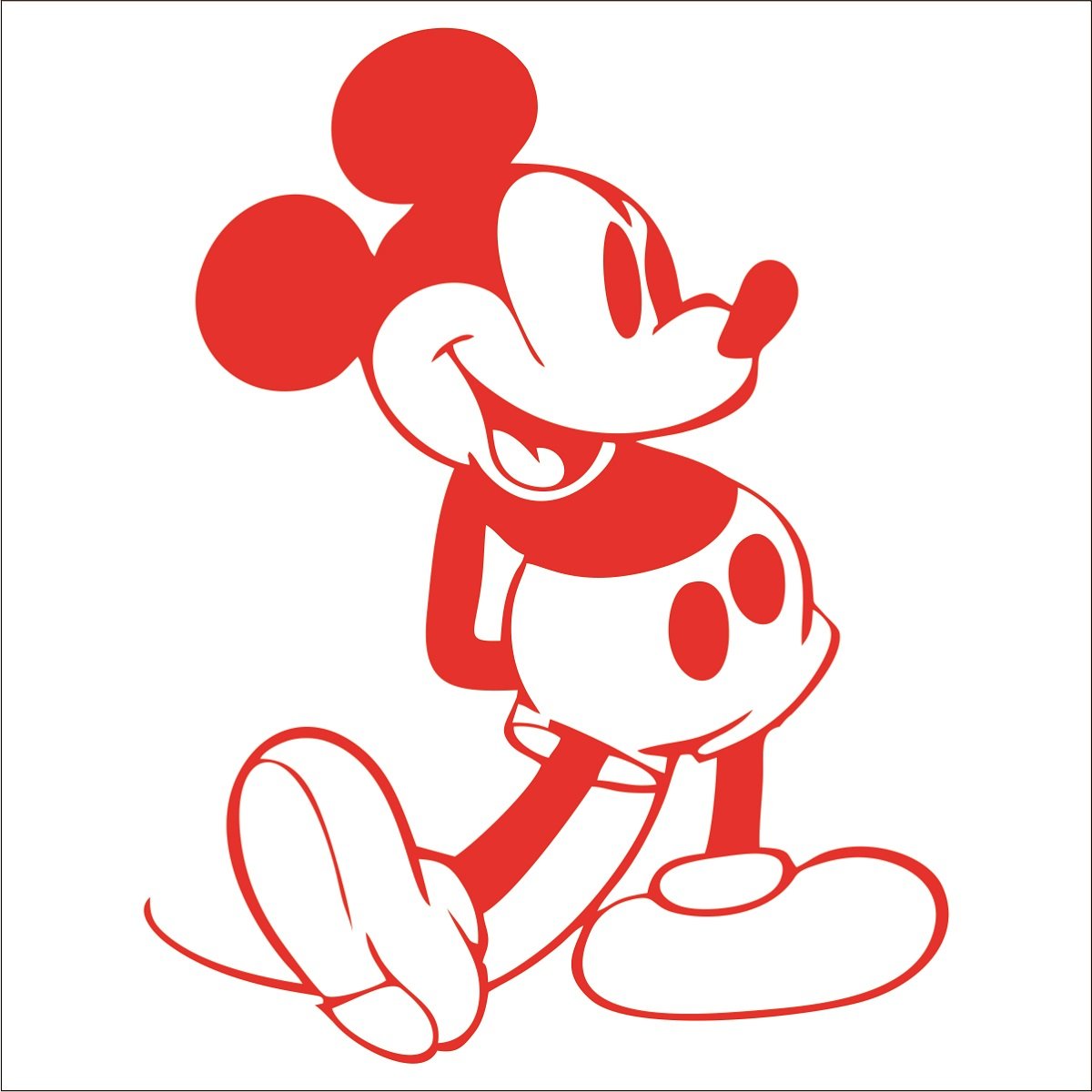 Amazon.com: Mickey Mouse Decal/Sticker - Red 4" - Premium Die Cut Vinyl :  Automotive