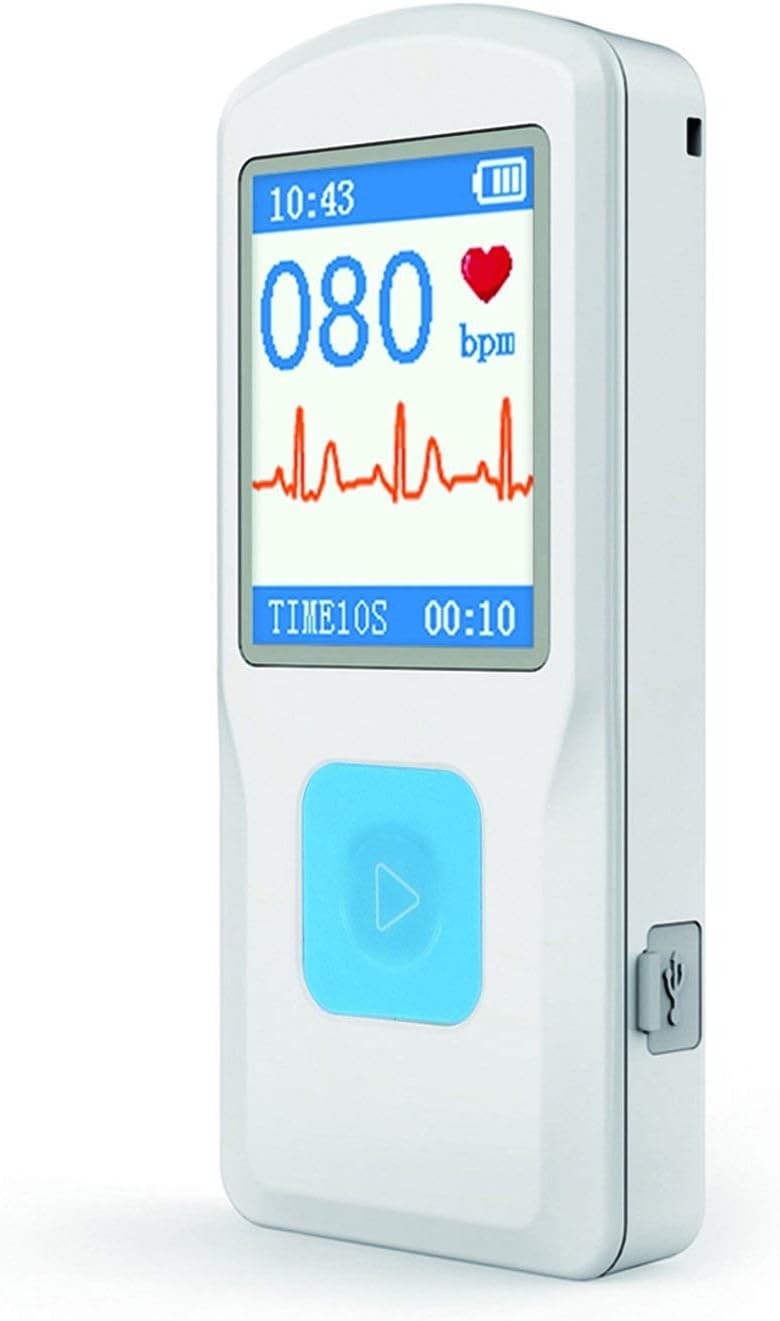 HEALTHWOOD Portable ECG/EKG Monitor Heart Rate Monitor with Bluetooth for iOS and Android