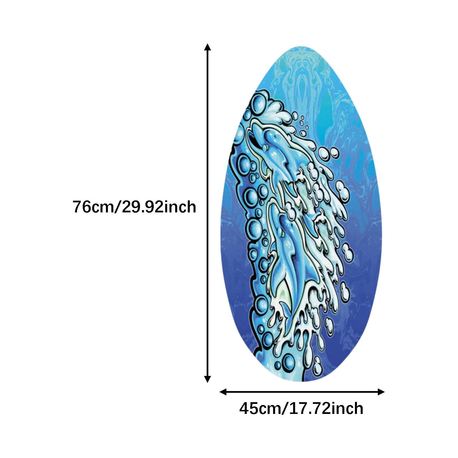 KESOTO Skimboard de Madera de 30 Pulgadas, Tabla de Surf para Deportes Acuáticos Al Aire Libre