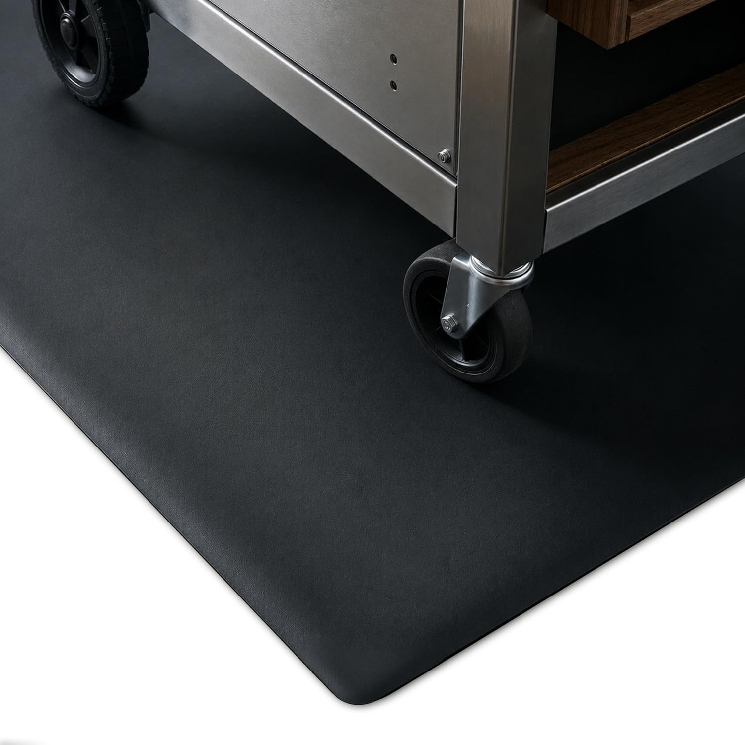 Ochronna Blacha pod Grill BBQ 80x90 cm | Osłona Trawy i Podłogi przed Spaleniem | Skuteczna Ochrona przed Olejem i Brudem | Płyta na Tars, Patio i do Ogrodu - Czarna Stal Malowana Proszkowo