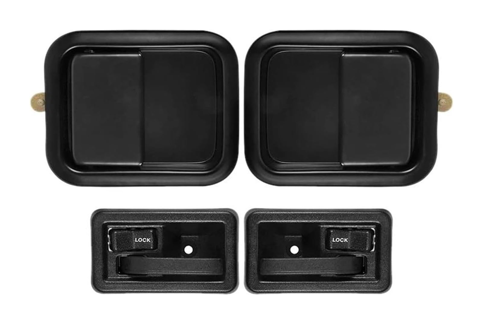 Tytyass One Color Inner Door Handle For Jeep For Wrangler Car Interior And Exterior Door Handle Kit Front Lh And Rh Side 55176383Ae 55176382Ae