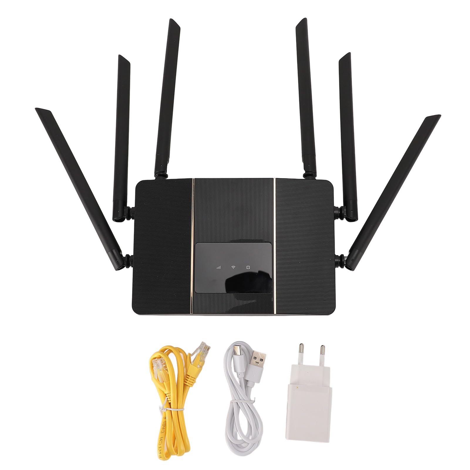 Router 4G con Slot per Scheda SIM, Modem Router LTE 300Mbps, 6 Antenne Versione Europa Asia, per Ufficio Domestico, con Copertura di Rete Stabile Fino a 300 Mq
