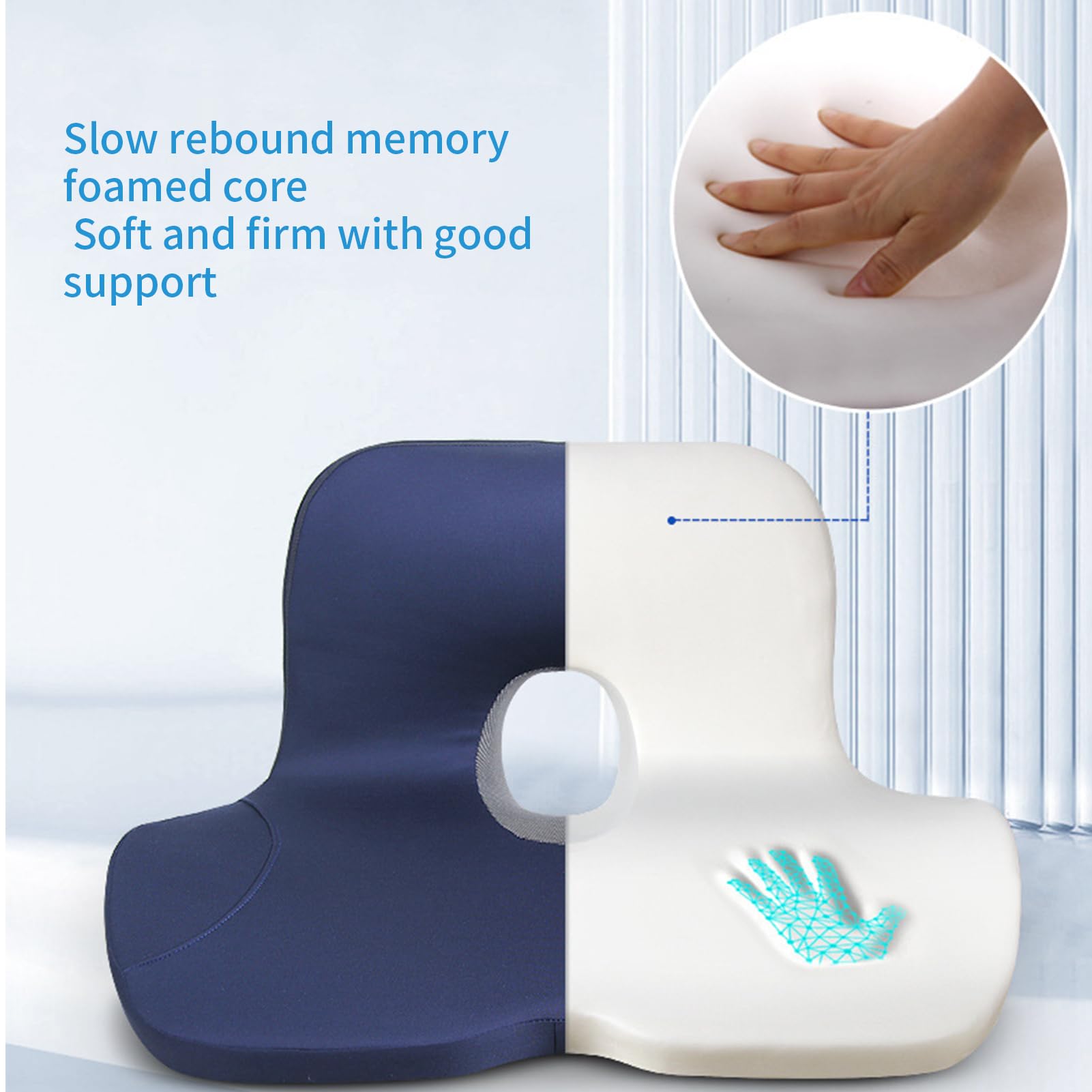Cuscino Per Seduta Cuscino Auto In Memory Foam Con Supporto Lombare