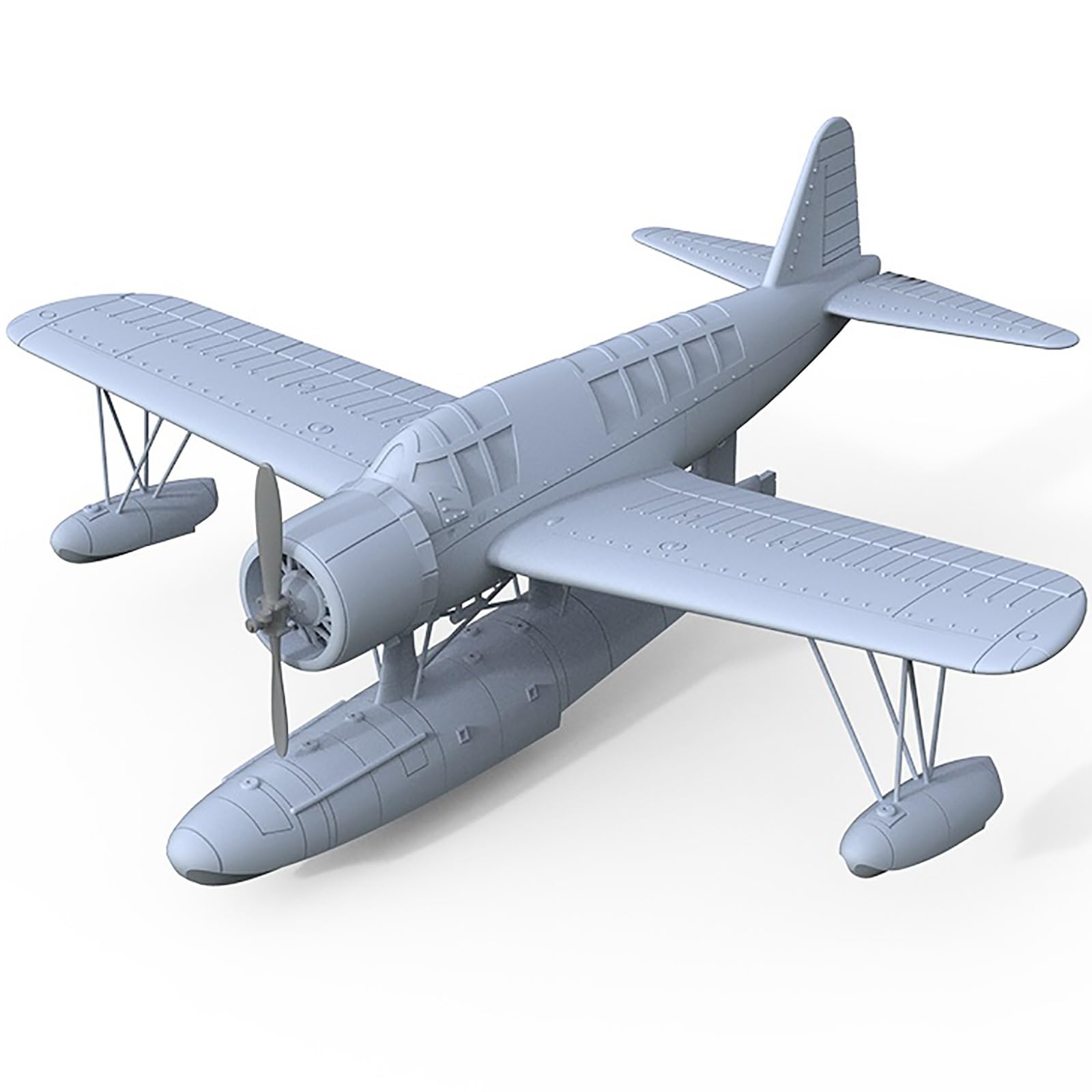2PCS DIY Military Model 1/200 Scale US Navy OS2U Kingfisher Seaplane Uncolored Resin Model Historical Military Aircraft Collectible