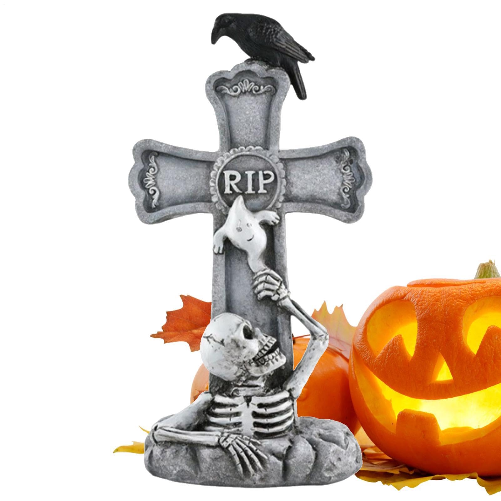 Zewnętrzne nagrobki Halloween Nagrobki Projekt czaszki i tablice