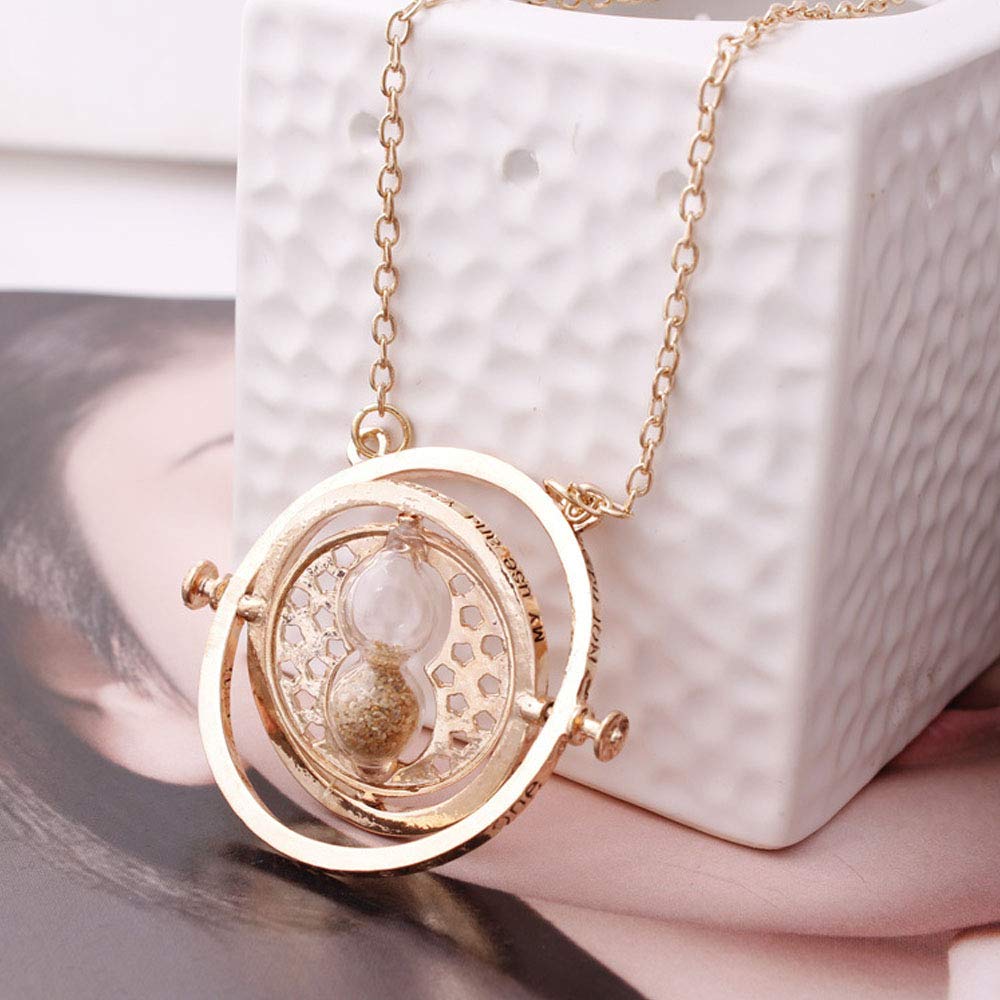 Naszyjnik Harry Potter, Obrotowy O 360 Stopni, Wisiorek Z Klepsydrą, Time Turner Granger, Magiczny Naszyjnik Dla Dziewczyny, 1, Cynk, Bez kamieni szlachetnych