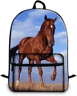 Dispalang 16.5 inch Horse Laptop Backpack Children School Bookbags High Class Back Pack