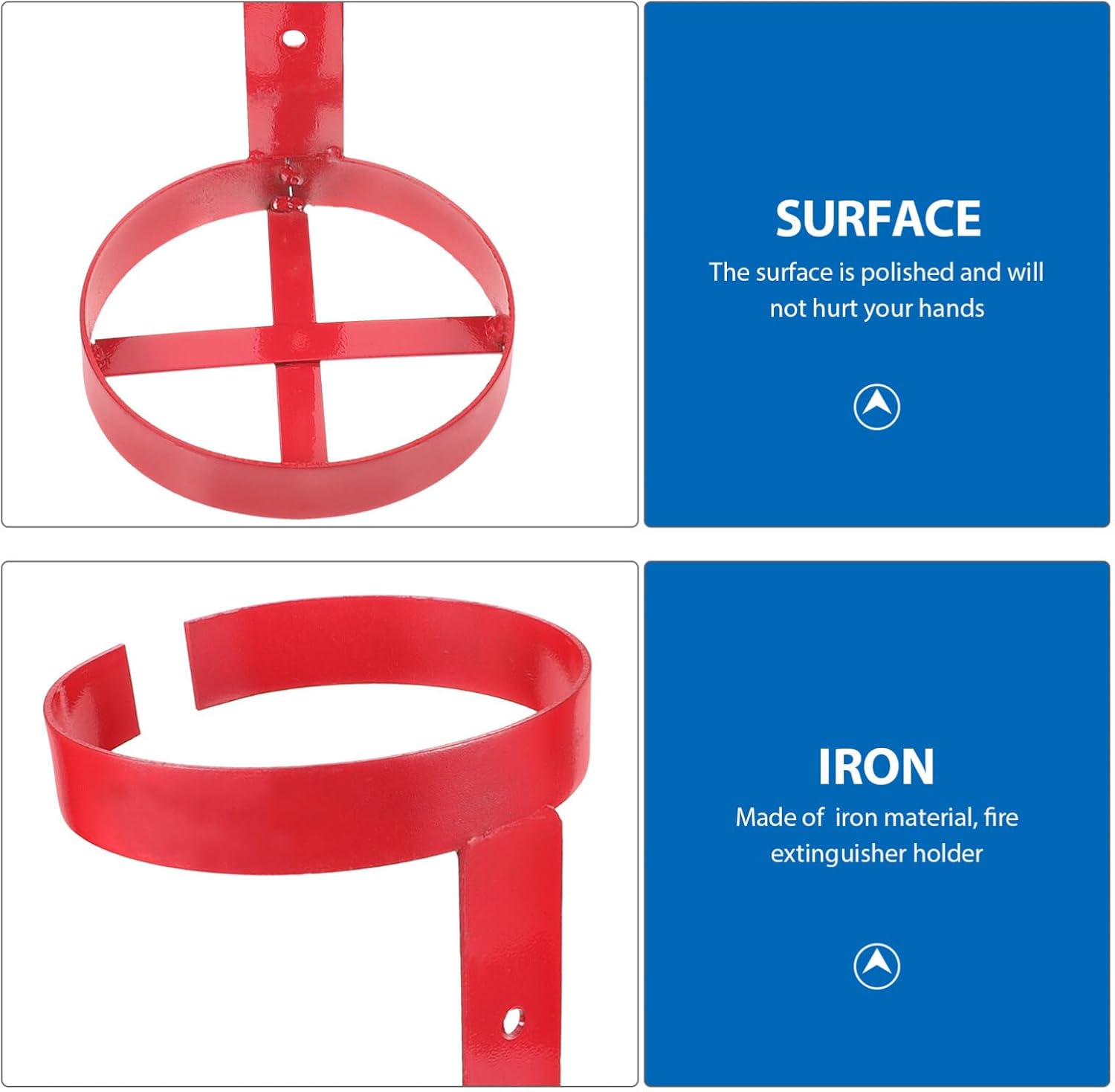 Uonlytech Mounting Bracket Metal Holder for Wall-Mounted Fire Extinguishers Space-Saving Design Easy Installation for Cars Offices and Homes and Convenient