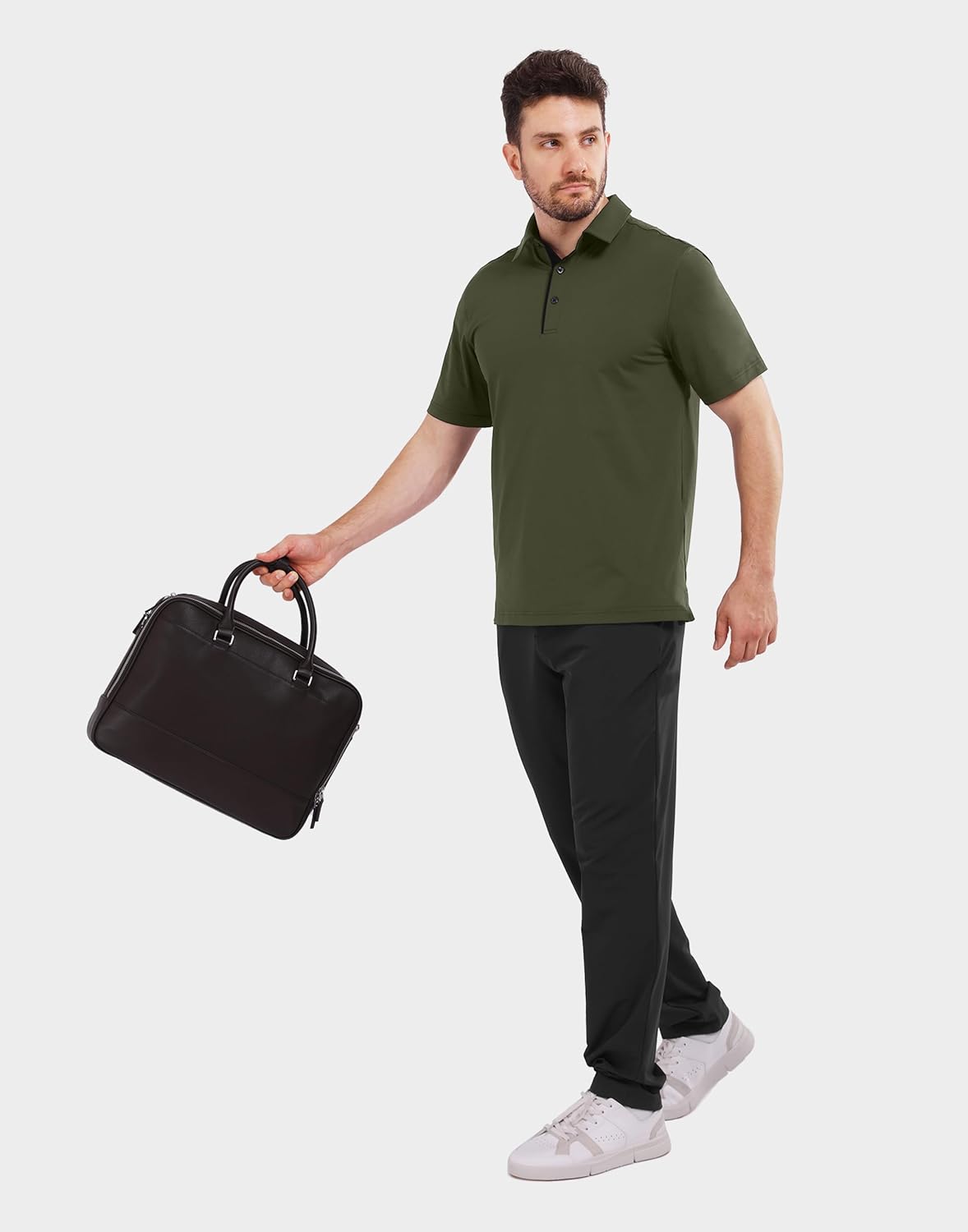 Shallowlulu Men's Golf Polo Shirts Dry Fit Moisture Wicking Short Sleeve Collared Summer Casual Work Polos Shirt - Image 6