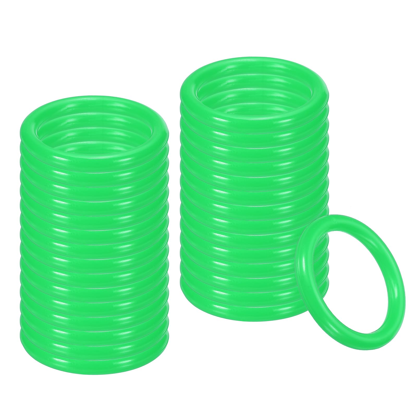 PATIKIL 2 Inch Plastic Ring-Toss Rings for Bottles 30 Pack Carnival Rings Plastic Hoops for Speed and Agility Practice Outdoor Party Favor
