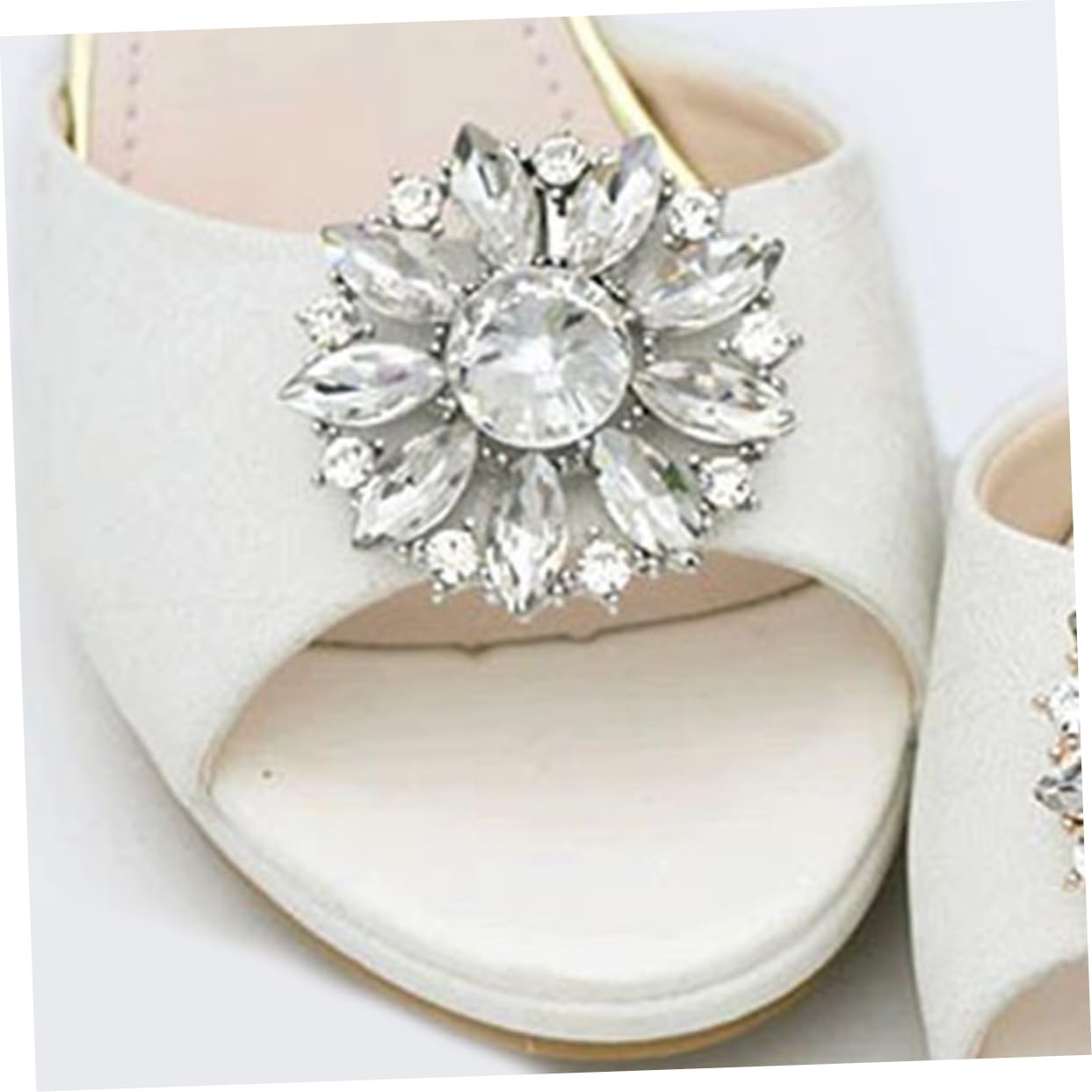 VALICLUD Fermaglio Per Scarpe Clip Sugli Abbellimenti Delle Scarpe Decorazioni Per Matrimoni Fibbia Della Scarpa Arredamento Delle Decorazione Natalizia Bianca Lega