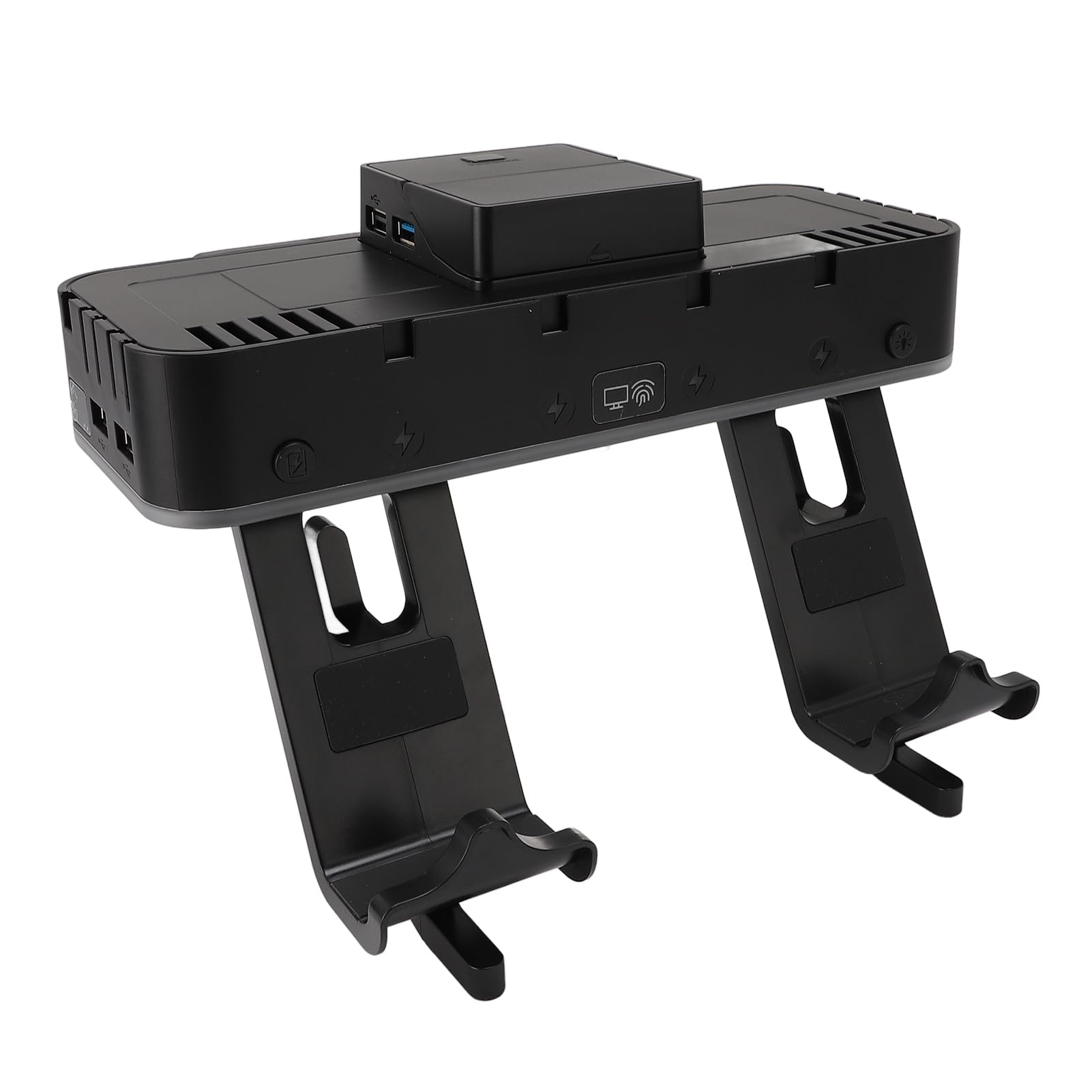 Supporto di Ricarica da Parete per Console di Gioco, Luce LED RGB, 10 Slot per Schede, Interfaccia Multimediale HD 1080P, per Console di Gioco con Diodi a Emissione di Luce