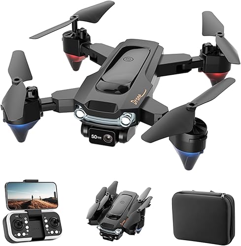 Miniatura 6 de Gbsell Dron con cámara doble Fpv HD de 1080p con motor sin escobillas, mosca circular, modo de retención de altitud sin cabeza, ajuste de velocidad