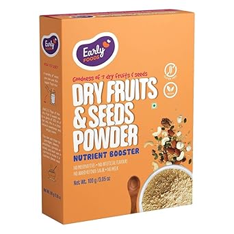 Early Foods - Dry Fruits & Seeds Powder | 100% Natural Nut Powder | No Added Sugar | No Preservatives | Dry Fruit Powder, Dry Fruits Powder 100g - image, photos