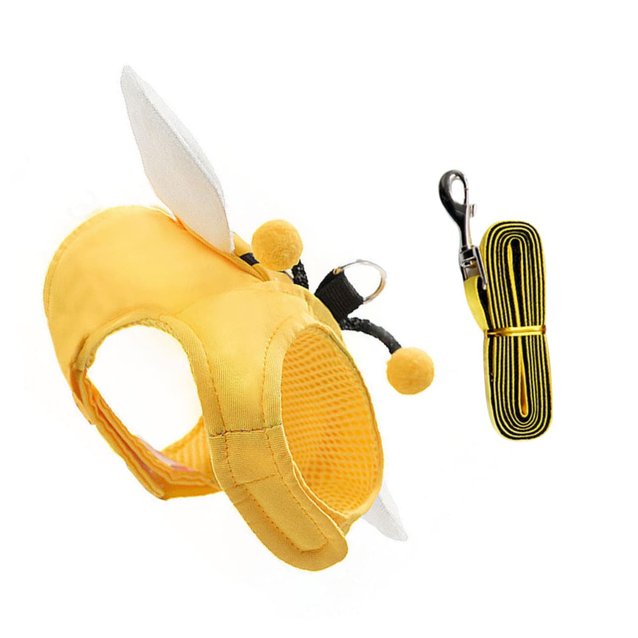 Sosoport 1 Set Adjustable Pet Harness with Walking Pulling Rope Comfortable Vest for Cats and Dogs Easy to Put and Take Off Breathable Cloth Material for Outdoor Activities